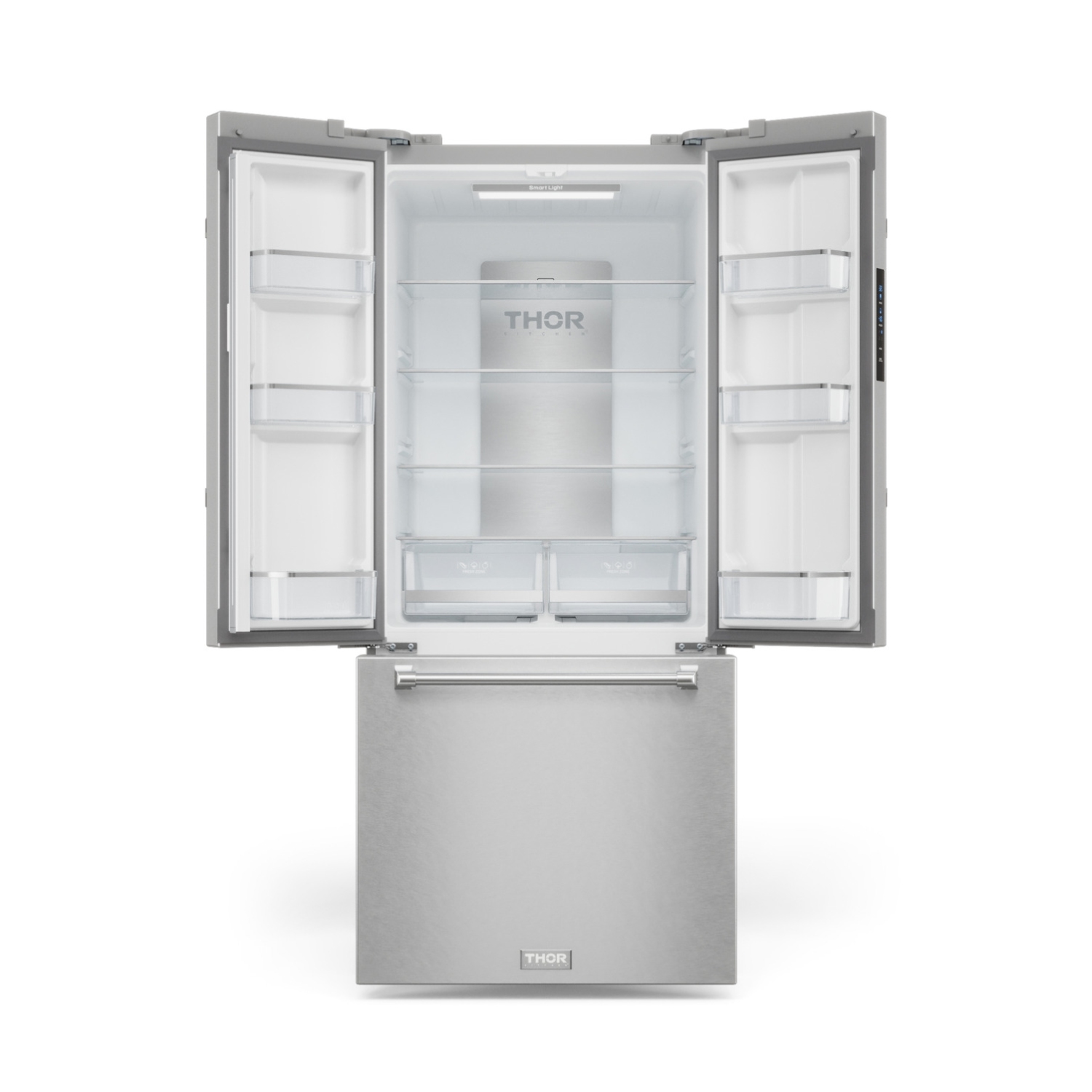 Gordon Ramsay by THOR Kitchen 30 Inch 17.7 cu ft French Door Counter Depth Refrigerator with Ice Maker in Stainless Steel