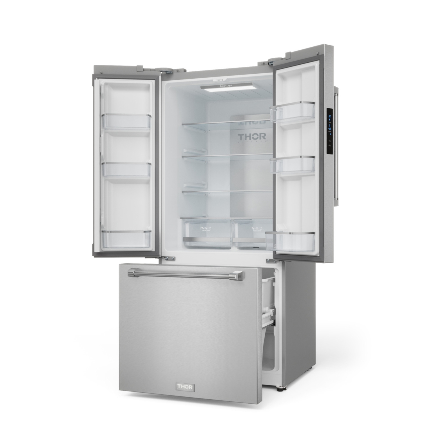 Gordon Ramsay by THOR Kitchen 30 Inch 17.7 cu ft French Door Counter Depth Refrigerator with Ice Maker in Stainless Steel