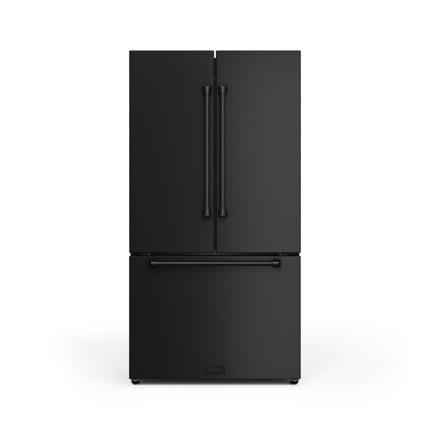 Gordon Ramsay by THOR Kitchen 36 Inch 20.3 cu ft French Door Counter Depth Refrigerator with Ice Maker in Black