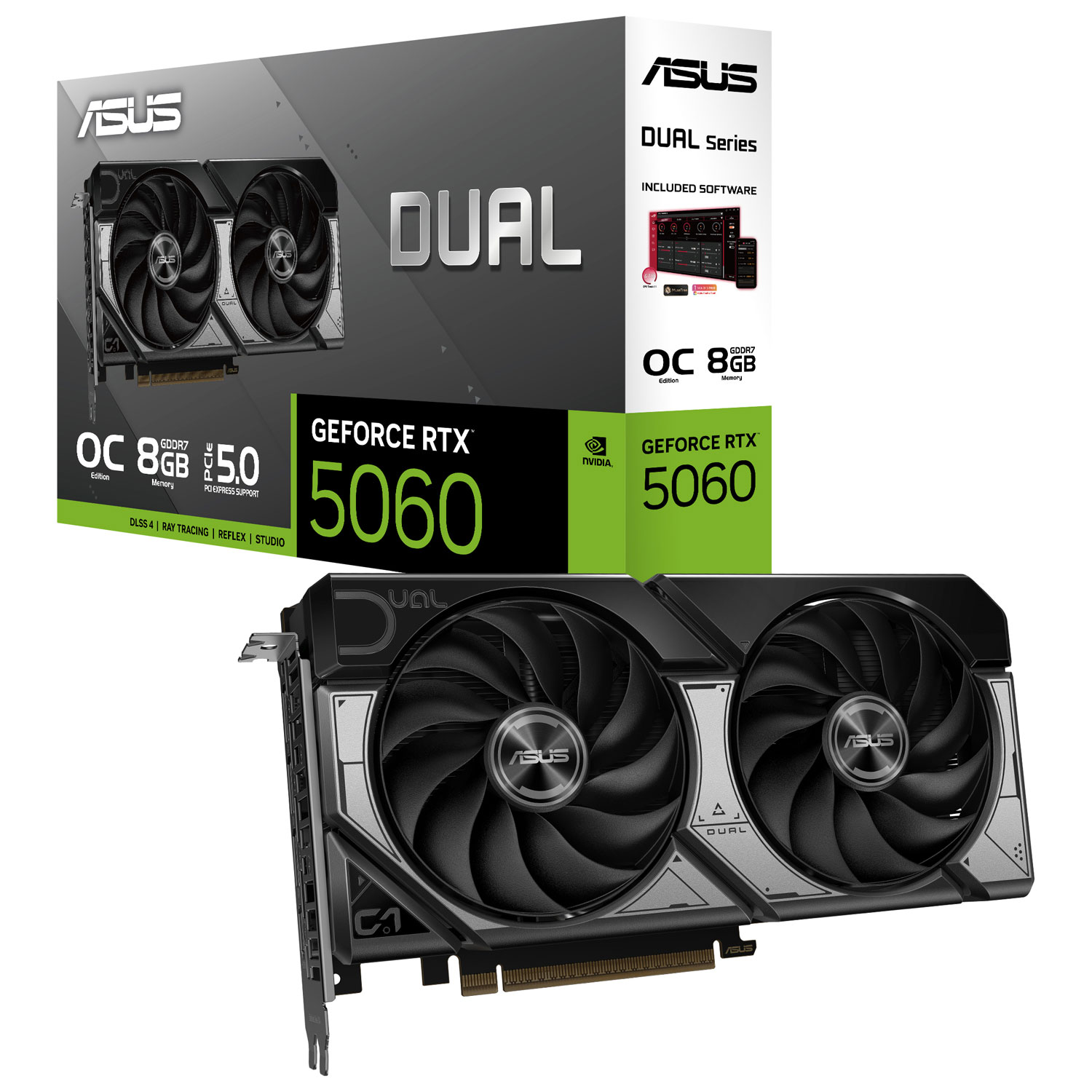 ASUS Dual GeForce RTX 5060 OC 8GB GDDR7 Video Card