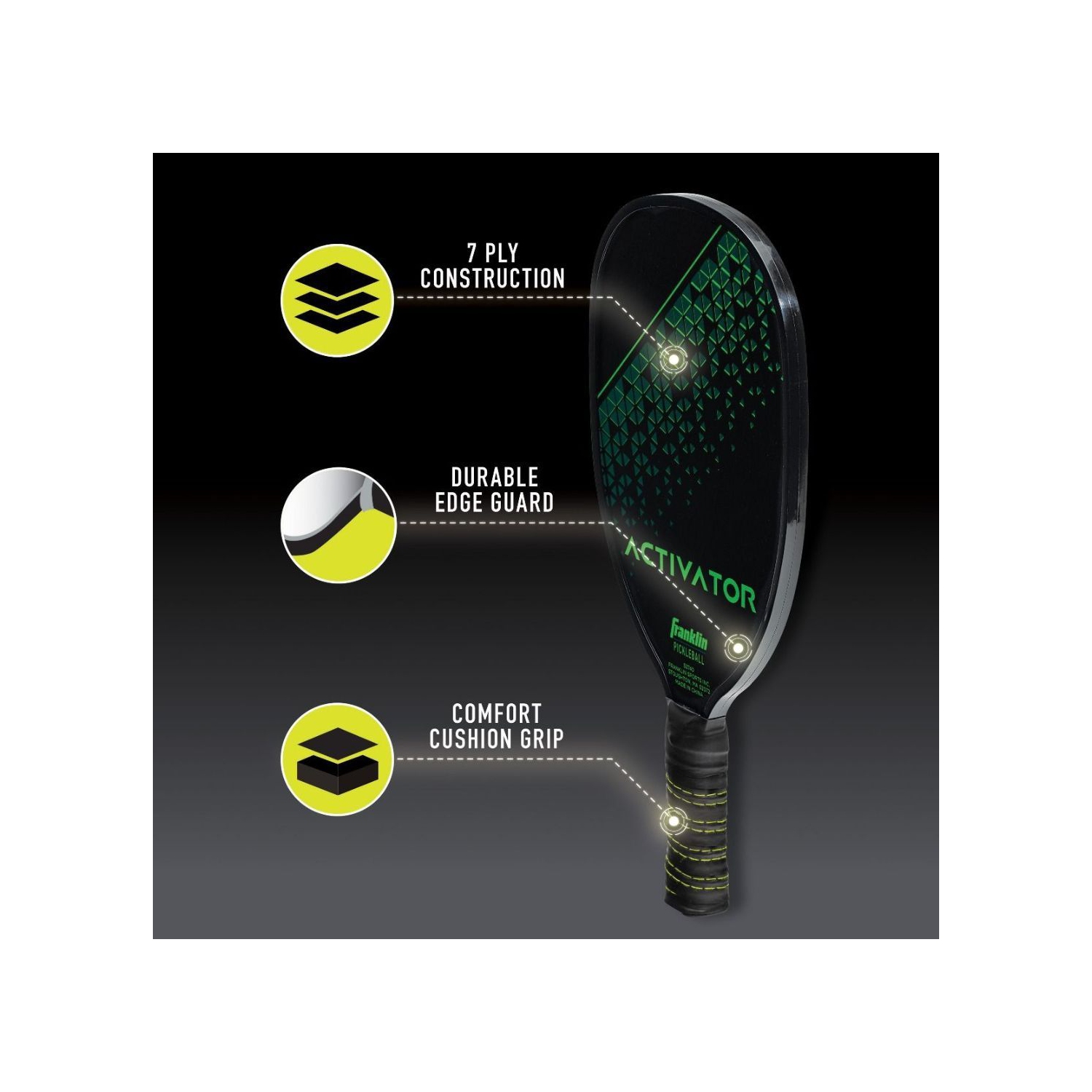 Raquette de pickleball en bois d'Activator - Vert - Simple