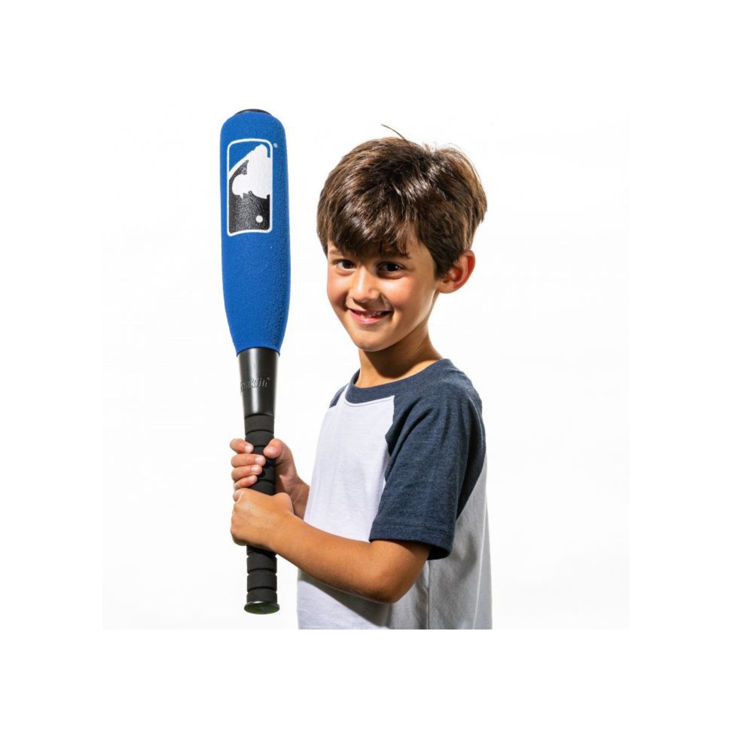� Bâton et balle de baseball en mousse pour enfants de 24&nbsp;pi de MLB - Bleu