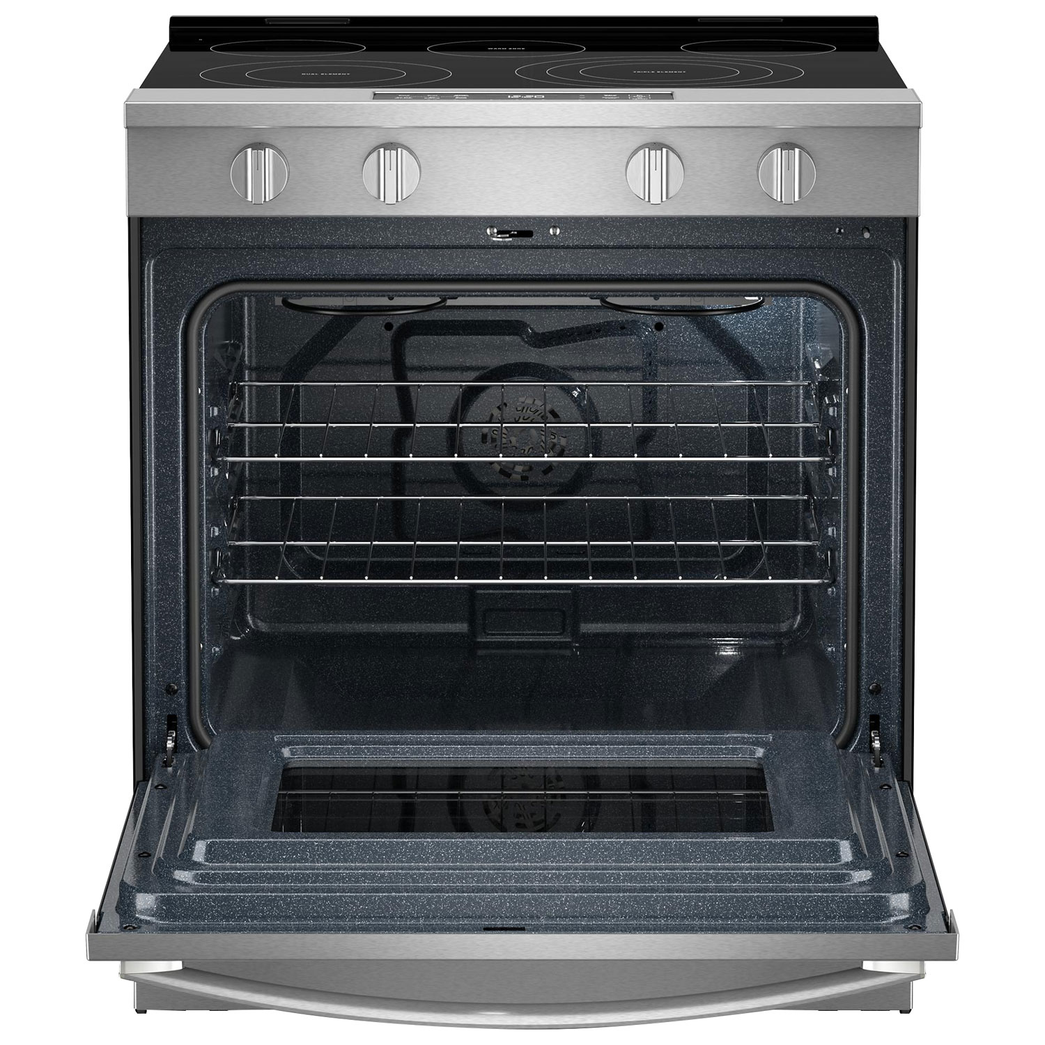 Whirlpool 30" 5.3 Cu Ft Fan Convection Slide-In Electric Air Fry Range -Fingerprint Resistant Stainless