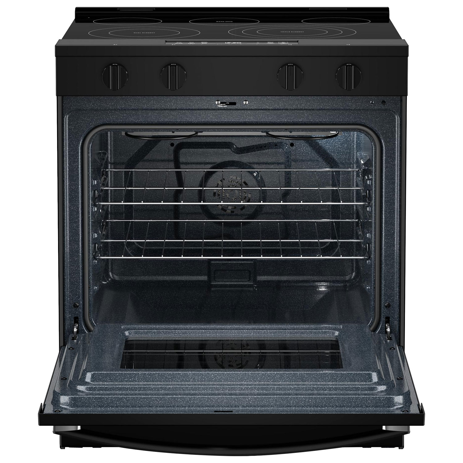 Whirlpool 30" 5.3 Cu. Ft. Fan Convection 5-Element Slide-In Electric Air Fry Range - Black