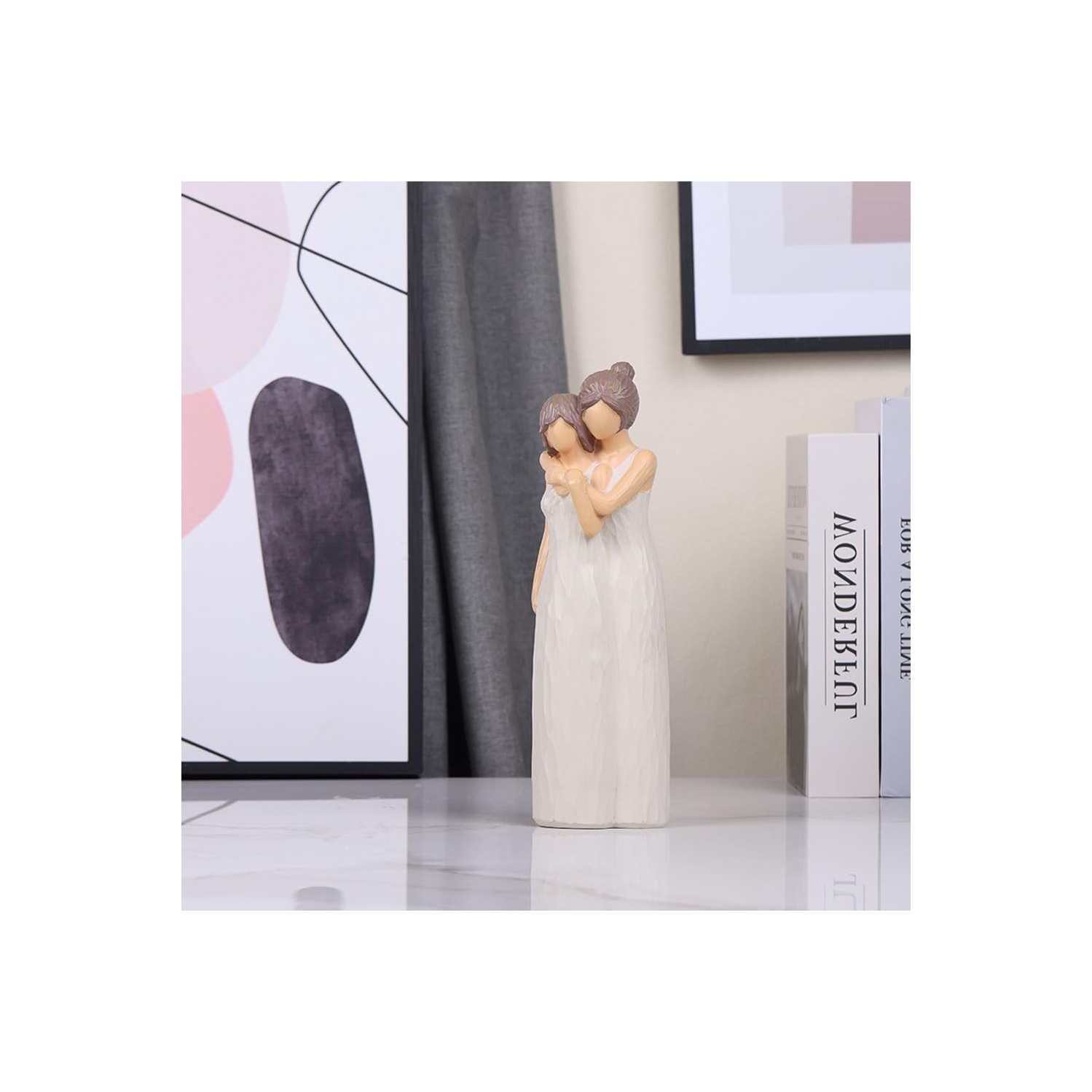 Resin figure ornaments | Living room and study room decorative sculptures | Dust-proof and easy to clean | Art collection gift non-slip base non-slip