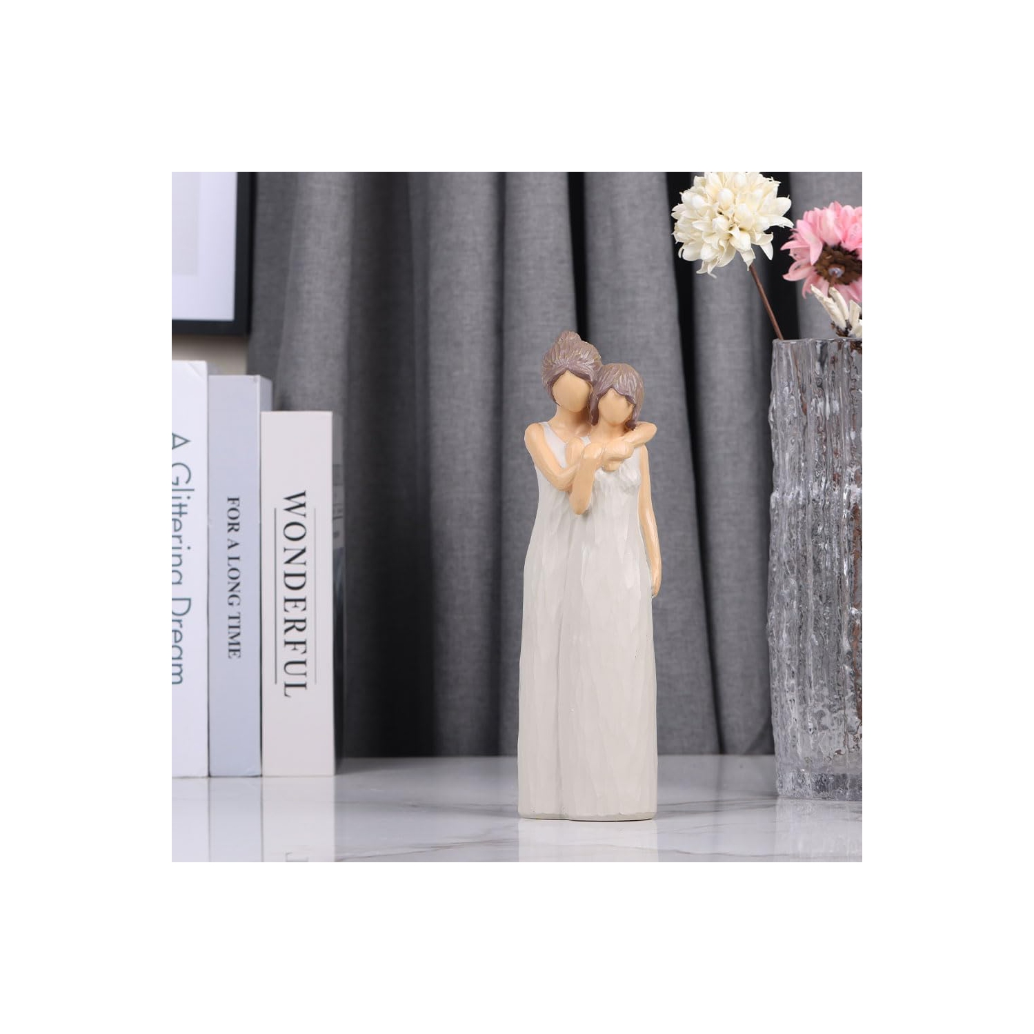 Resin figure ornaments | Living room and study room decorative sculptures | Dust-proof and easy to clean | Art collection gift non-slip base non-slip