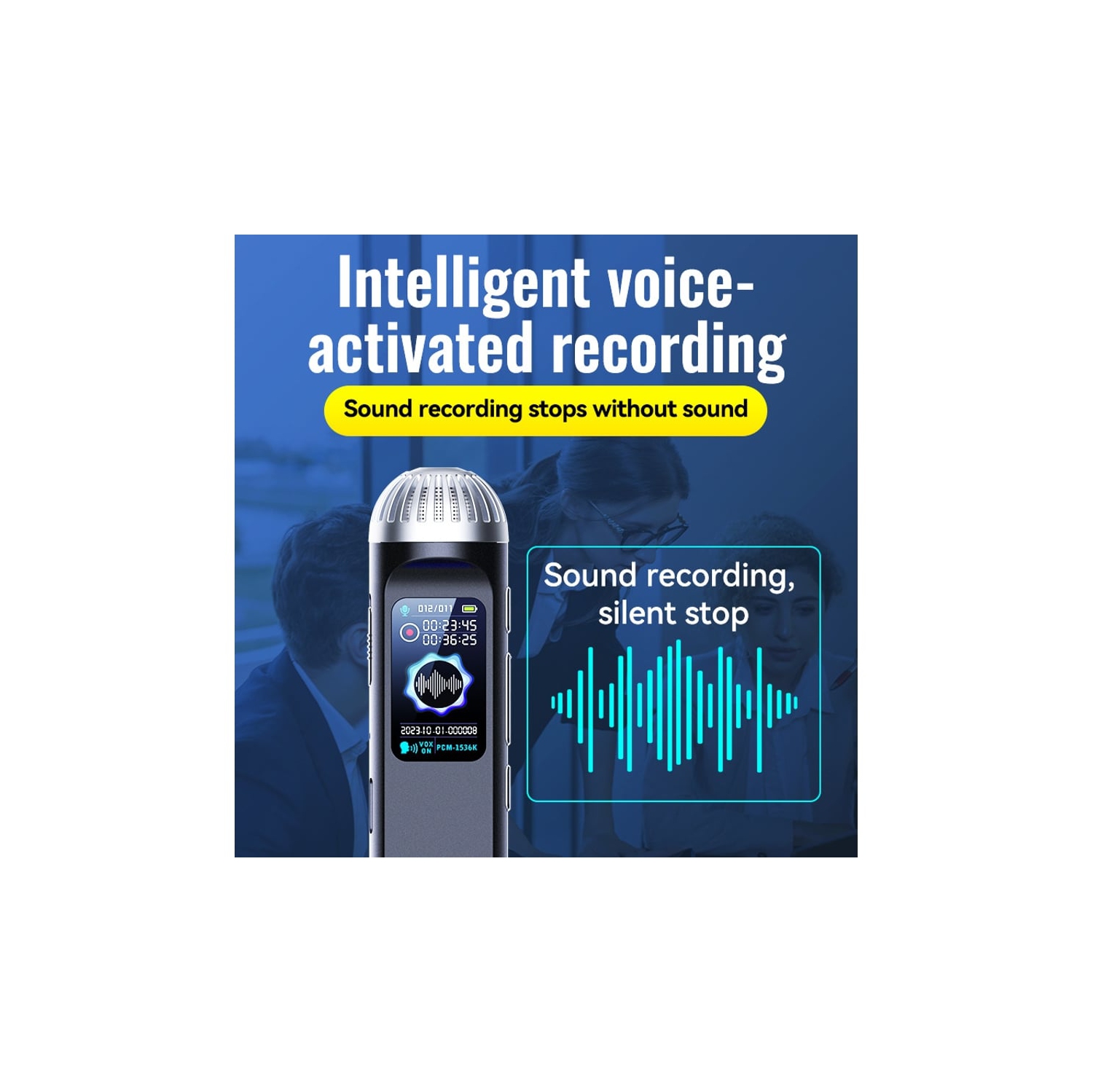 HD noise reduction voice recorder portable voice recorder voice-controlled recording MP3 player-16GB