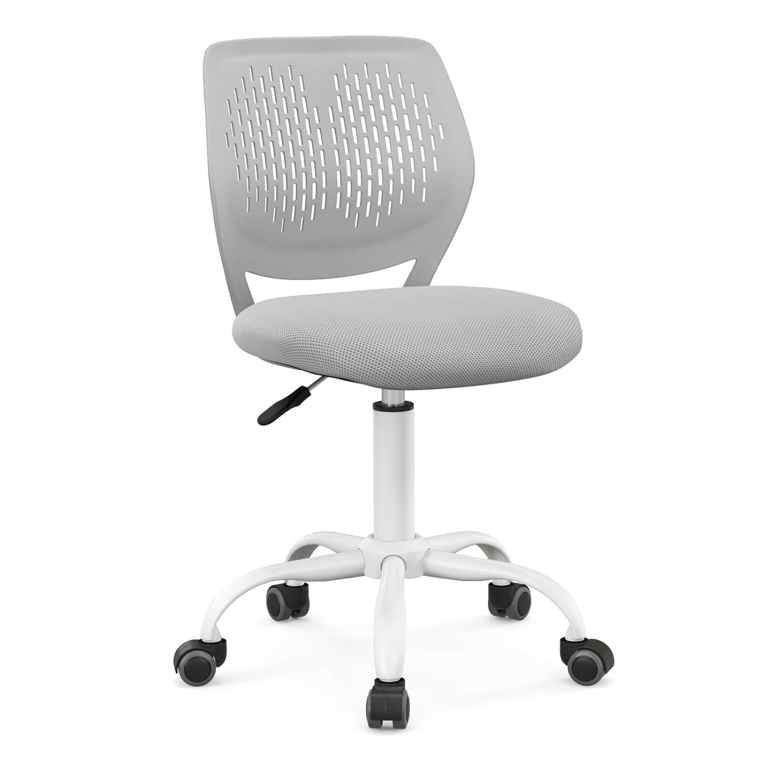 Costway Office Task Desk Armless Chair Adjustable Mid Back Swivel Study Chair