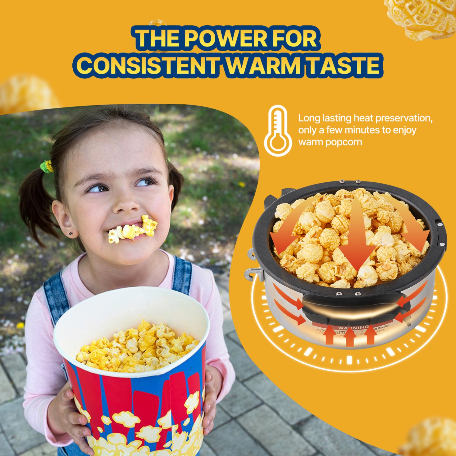 VEVOR 480W Popcorn Maker, Popcorn Popper Machine, 4 Oz Kettle Makes 1.5 Gallon per Batch, Tabletop Popcorn Maker, Includes 3 Scoops, Movie Theater