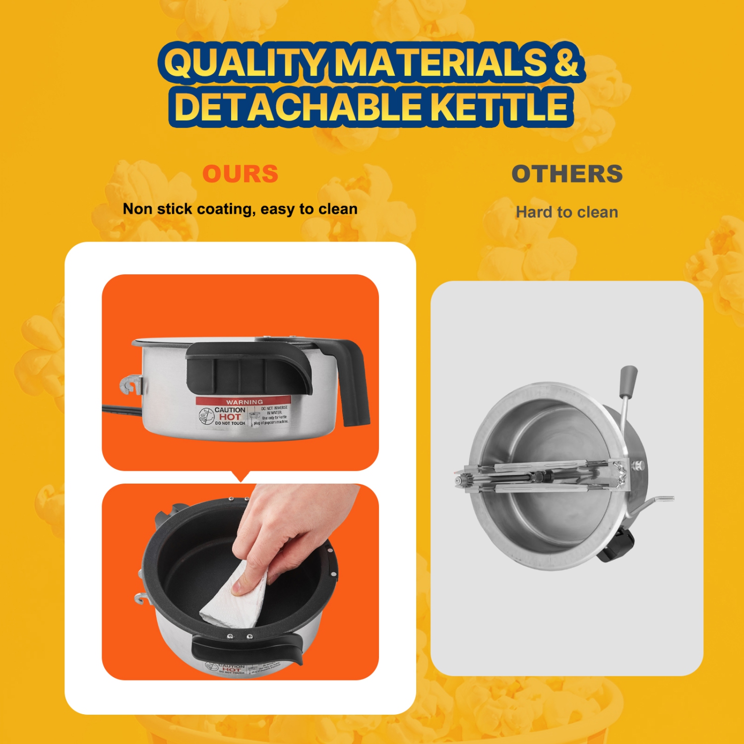 VEVOR 480W Popcorn Maker, Popcorn Popper Machine, 4 Oz Kettle Makes 1.5 Gallon per Batch, Tabletop Popcorn Maker, Includes 3 Scoops, Movie Theater