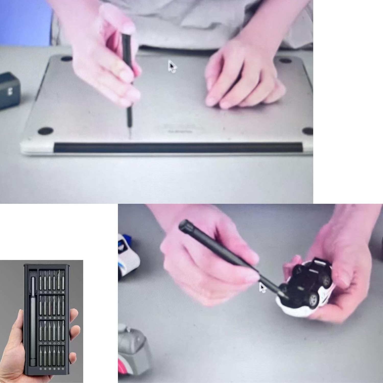 jeu de tournevis de précision 24-en-1, jeu de tournevis multifonction domestique, ensemble d'outils de désassemblage de téléphone mobile, adapté aux