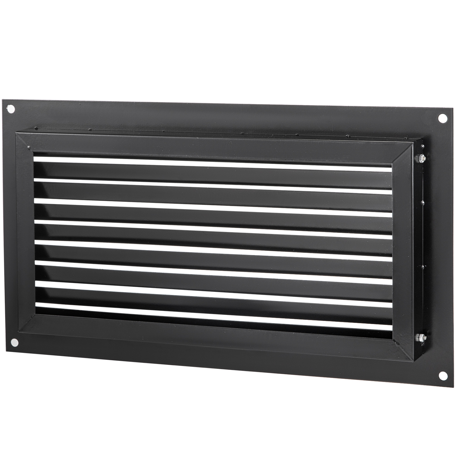 VEVOR Foundation Flood Vent, 8" Height x 16" Width Flood Vent, to Reduce Foundation Damage and Flood Risk, Black, Wall Mounted Flood Vent, for