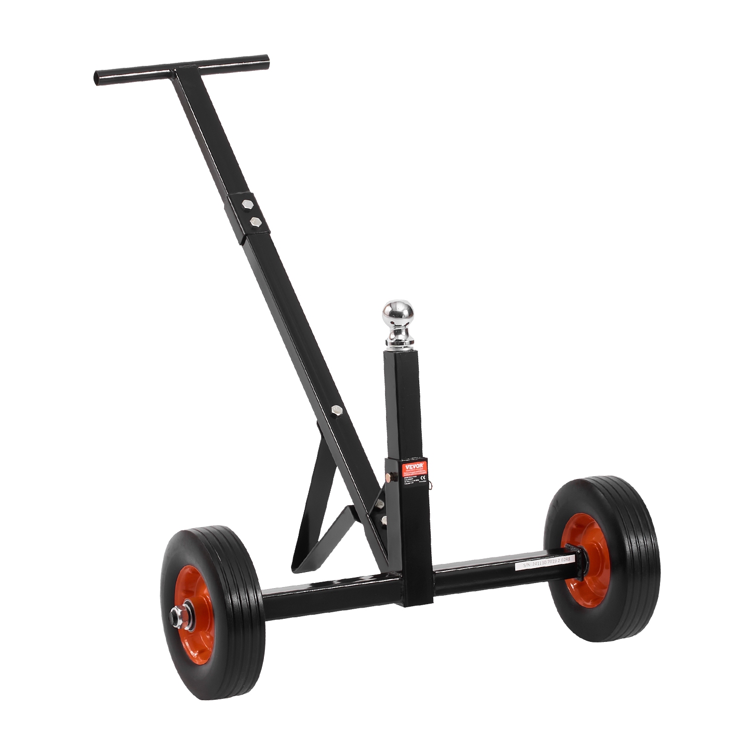 VEVOR Trailer Dolly, 600lbs Tongue Weight Capacity, Carbon Steel Trailer Mover with 16.5 inch and 22 inch Adjustable Height, 1-7/8 in Hitch Ball and