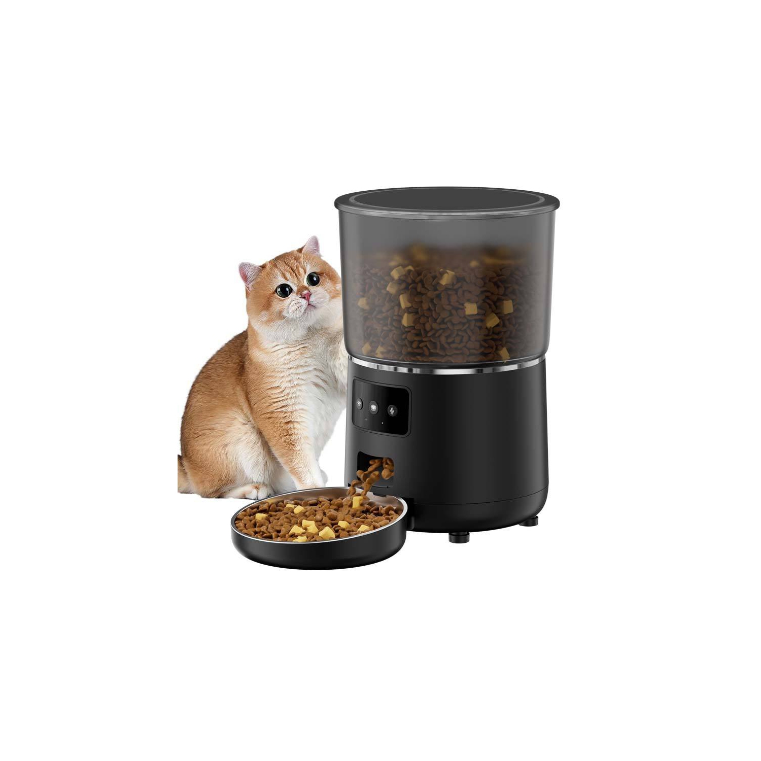 Mangeoire automatique Wi-Fi pour chats – Distributeur de nourriture pour chats commandé PAR APPLICATION, Mangeoire automatique minutée 4&nbsp;L