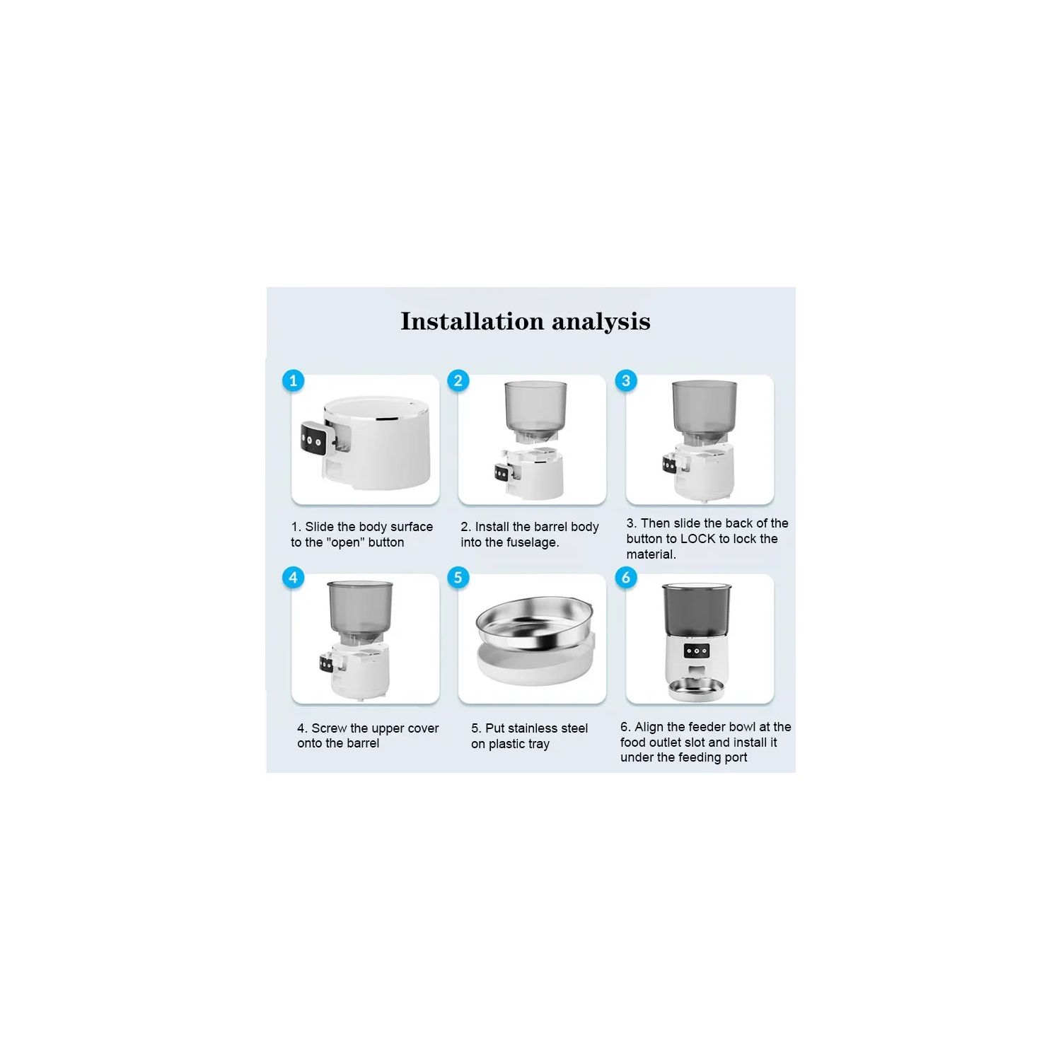 Mangeoire automatique Wi-Fi pour chats – Distributeur de nourriture pour chats commandé PAR APPLICATION, Mangeoire automatique minutée 4&nbsp;L