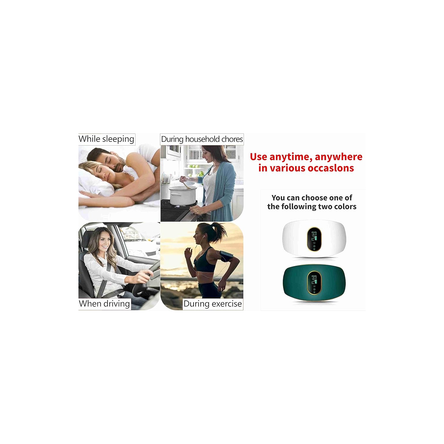 Electric vibration massage belt, abdominal waist training massager, male and female vibration massager