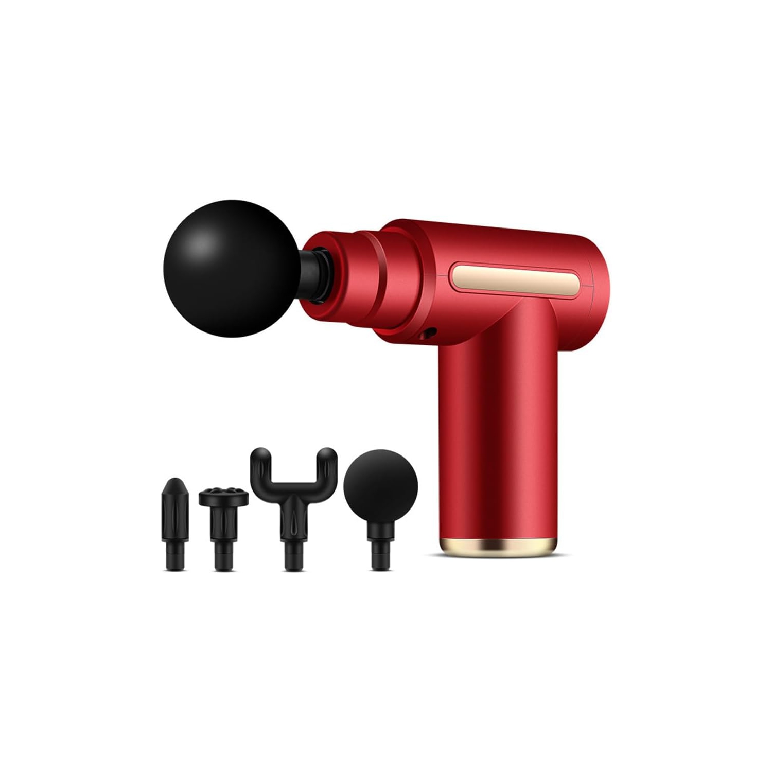 Deep tissue massage gun, back massage gun for athletes, pain relief, with 4 massage heads and silent brushless motor, Christmas gift for men and