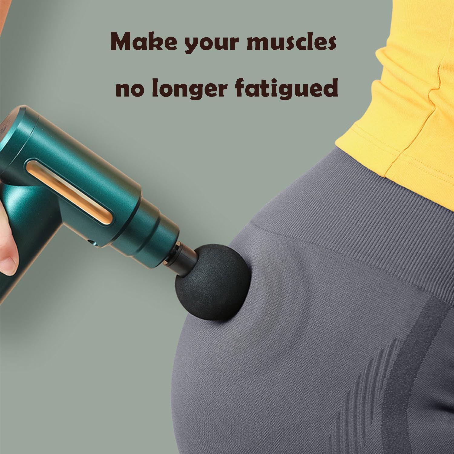 Deep tissue massage gun, back massage gun for athletes, pain relief, with 4 massage heads and silent brushless motor, Christmas gift for men and