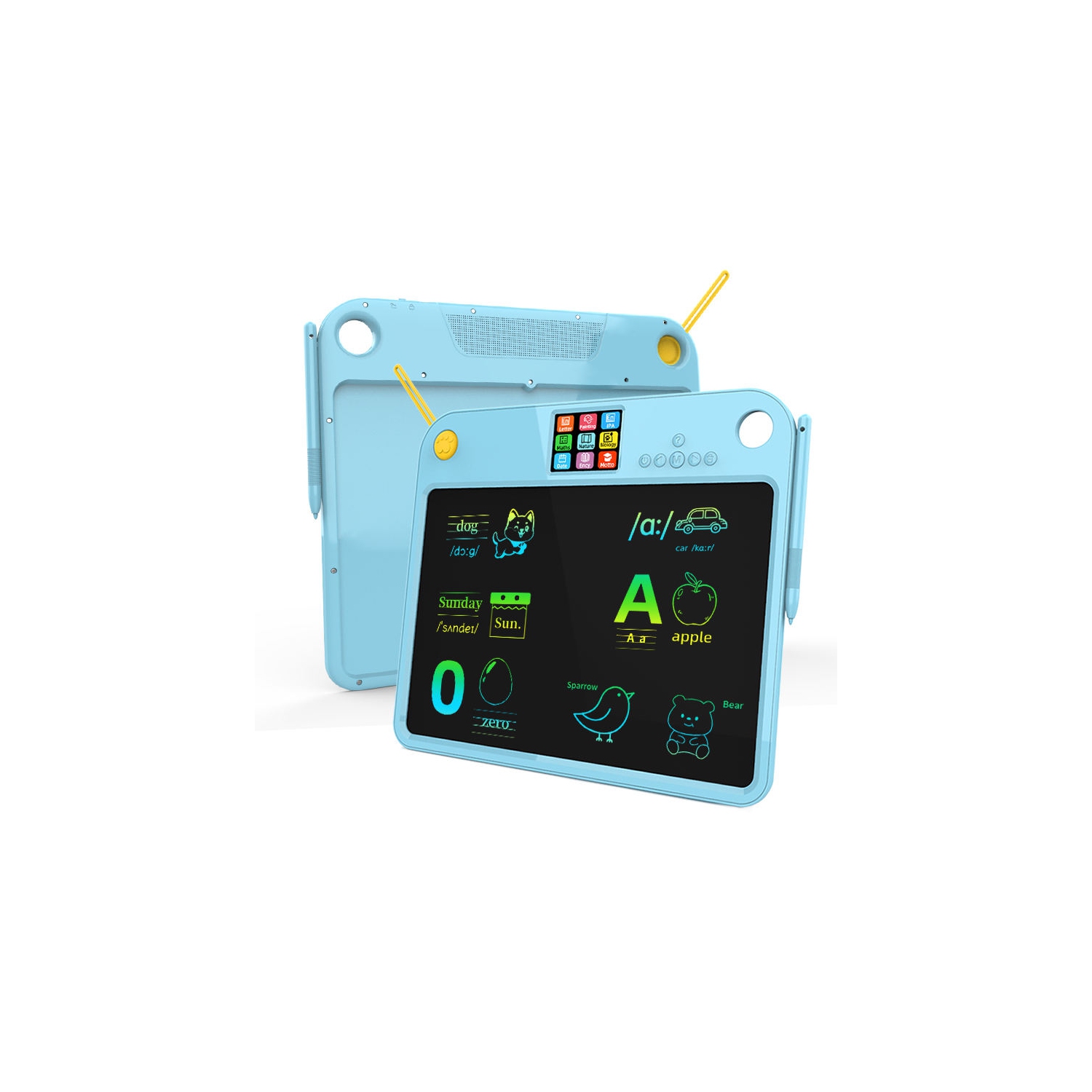 Kids Graffiti 2 in 1 Intelligent English Learning and Practicing Machine with LCD Writing Tablet Drawing Board