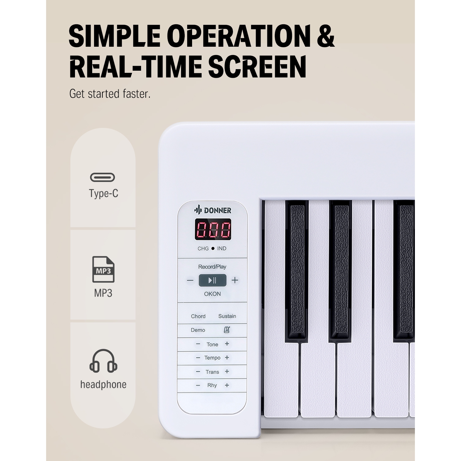 Donner DP-06 61Keys Digital Keyboard