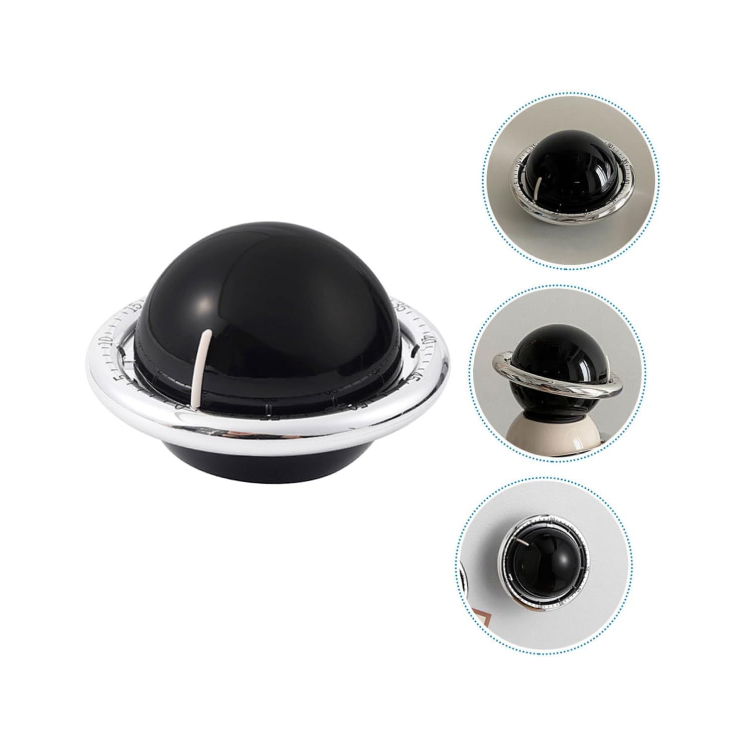 Digital mechanical kitchen timer, durable ABS manual kitchen timer, magnetic timer time manager - black