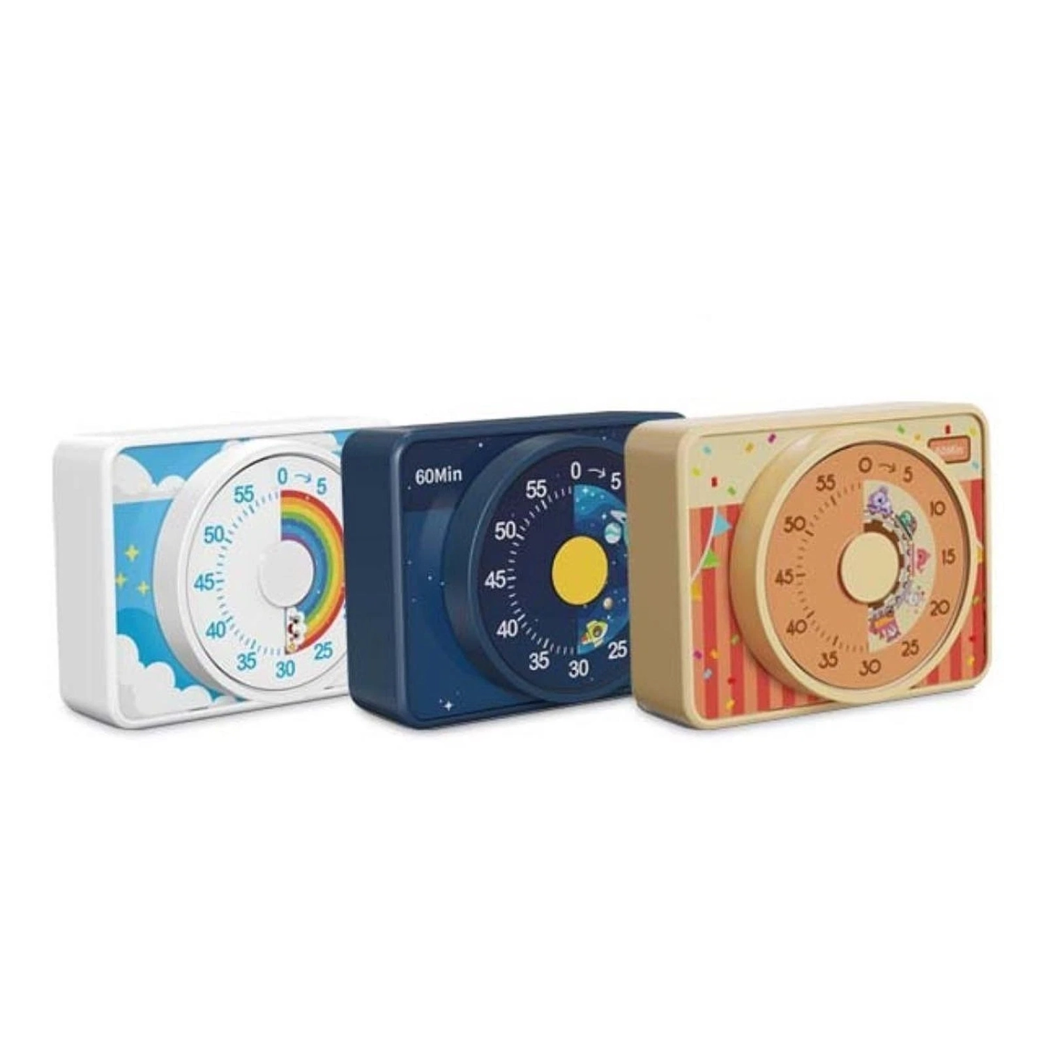 Visual timer decorative and convenient countdown timer for kitchen table adults - yellow