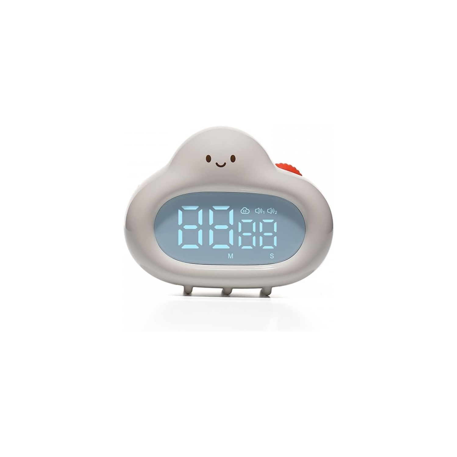 Visual timer, pear-shaped alarm clock, cute digital timer with forward and backward timing function, suitable for home, bedroom, kitchen, yoga,