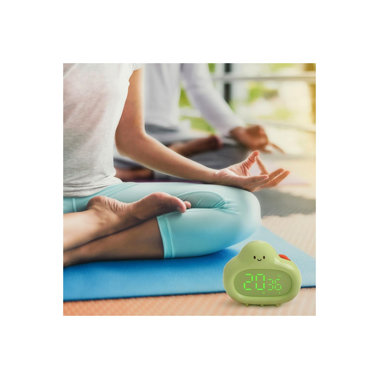 Visual timer, pear-shaped alarm clock, cute digital timer with forward and backward timing function, suitable for home, bedroom, kitchen, yoga,