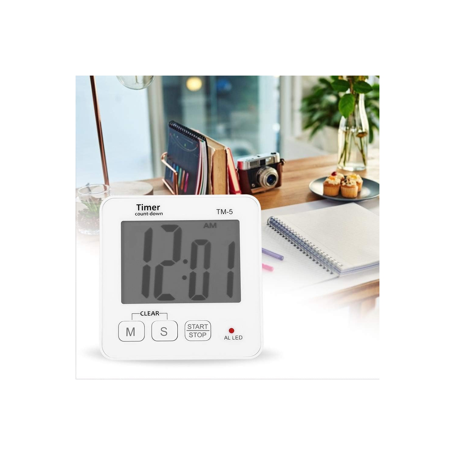Timer, ABS material, durable, clear reading, high stability. Kitchen timer, convenient and practical digital timer, excellent workmanship