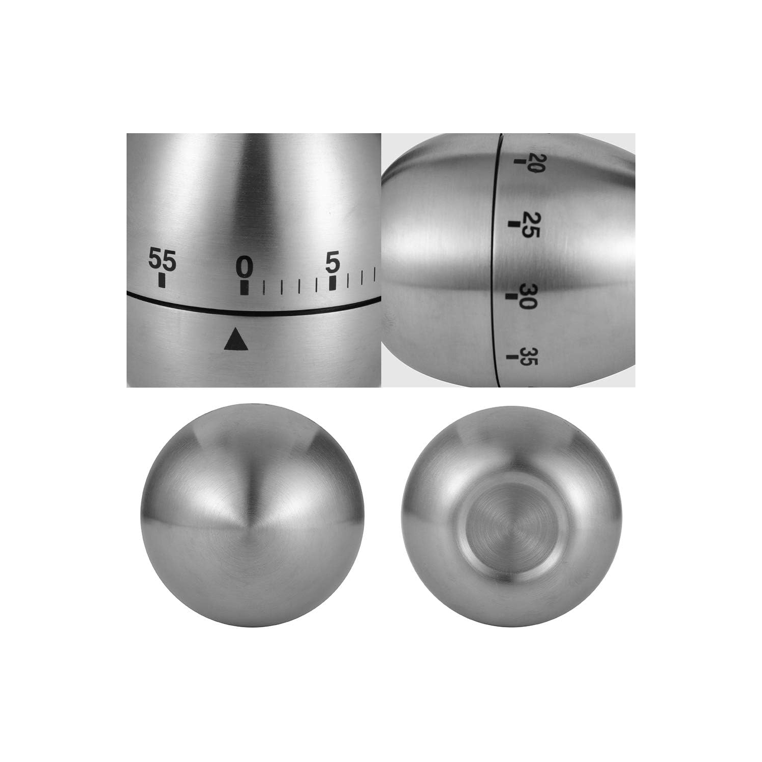 Minuterie de cuisine Cuiseur à œufs Outils de cuisine ustensiles de cuisine Minuterie mécanique de cuisson en acier inoxydable Réveille-matin gadget