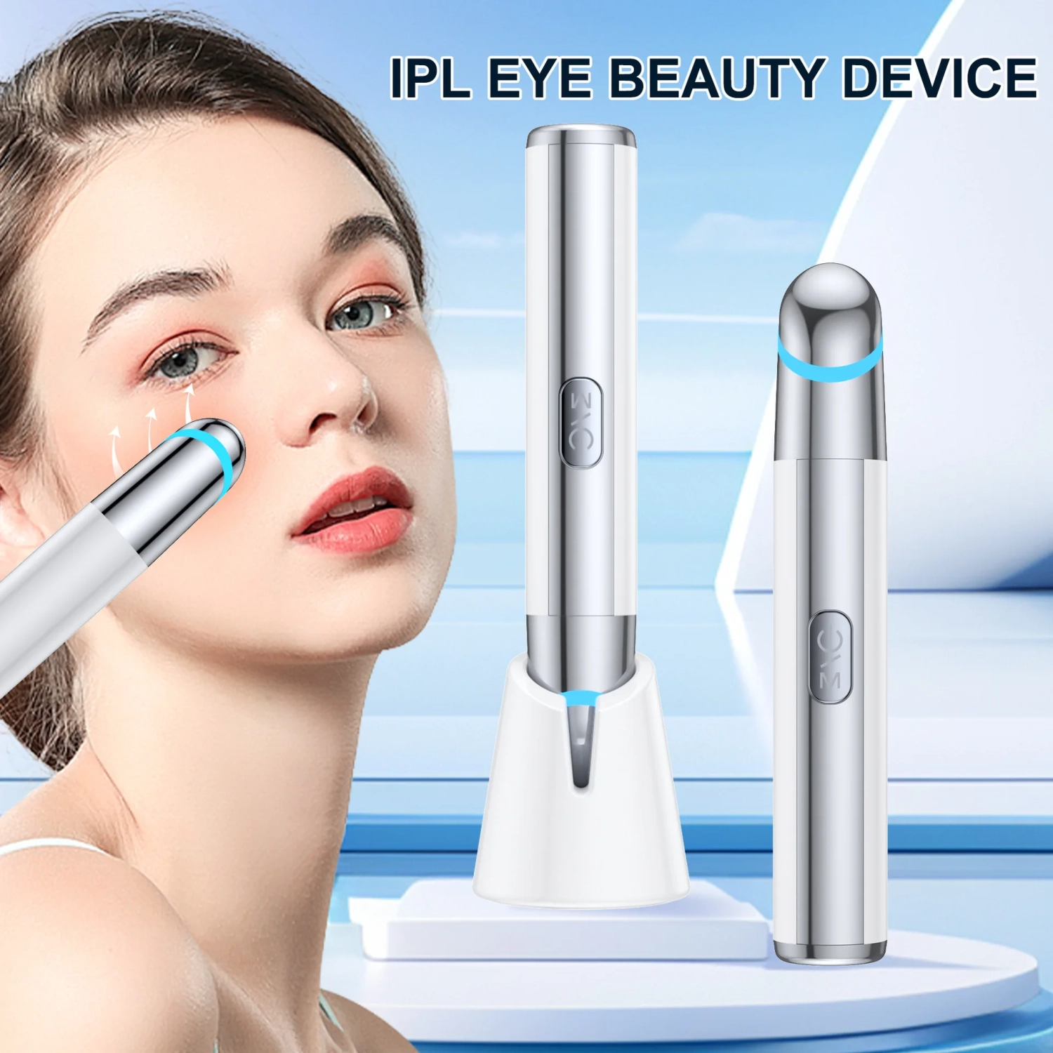 Portable Eye Massager Mini Electric Massage Pen Skin Care Instrument Suitable for Travel and Home Use