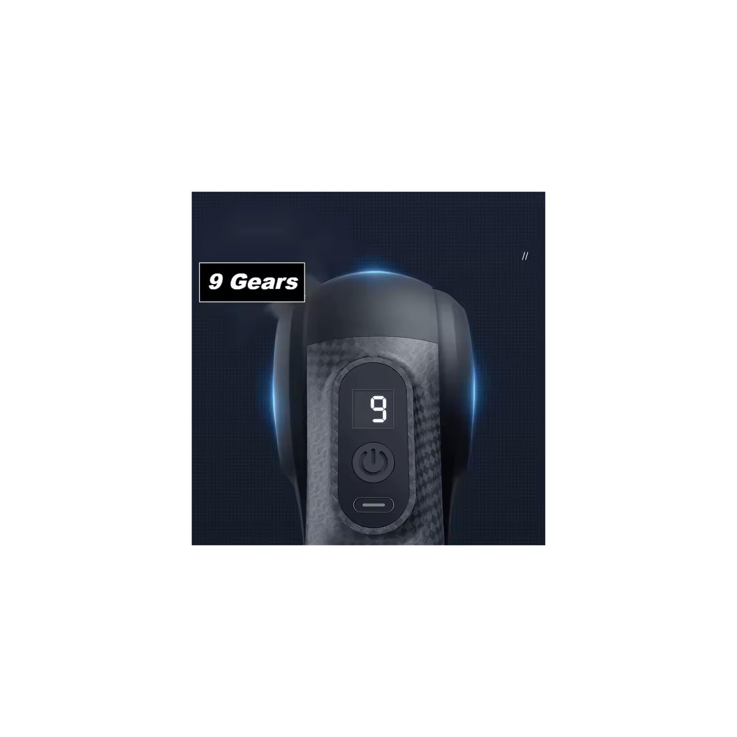 Handheld Electric Massage Gun, USB Rechargeable Portable Massager for Relief of Back, Leg, Neck Pain, With 9 Massage Heads