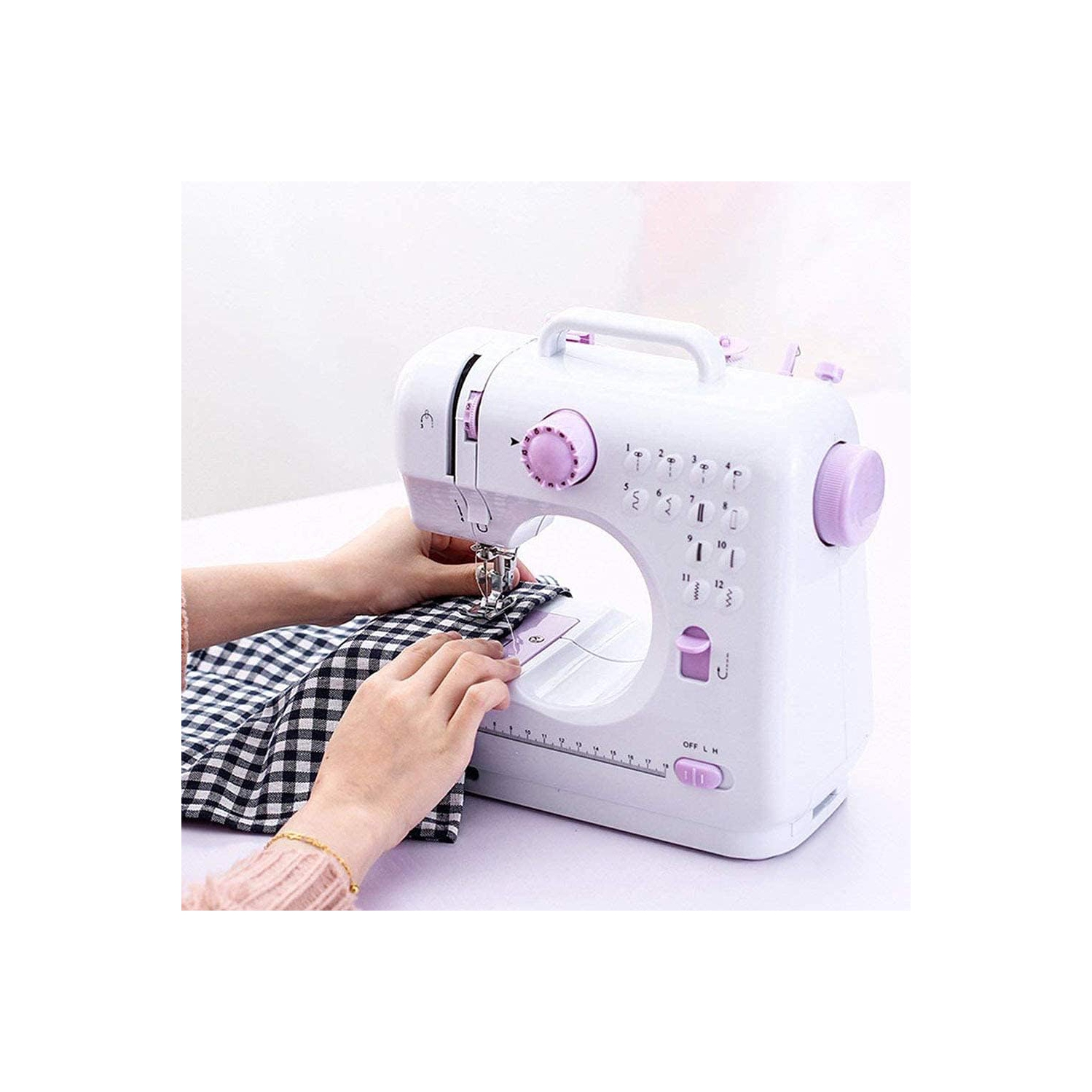 Electric sewing machine portable household sewing machine beginner free arm making mending machine suitable for DIY making portable sewing machine