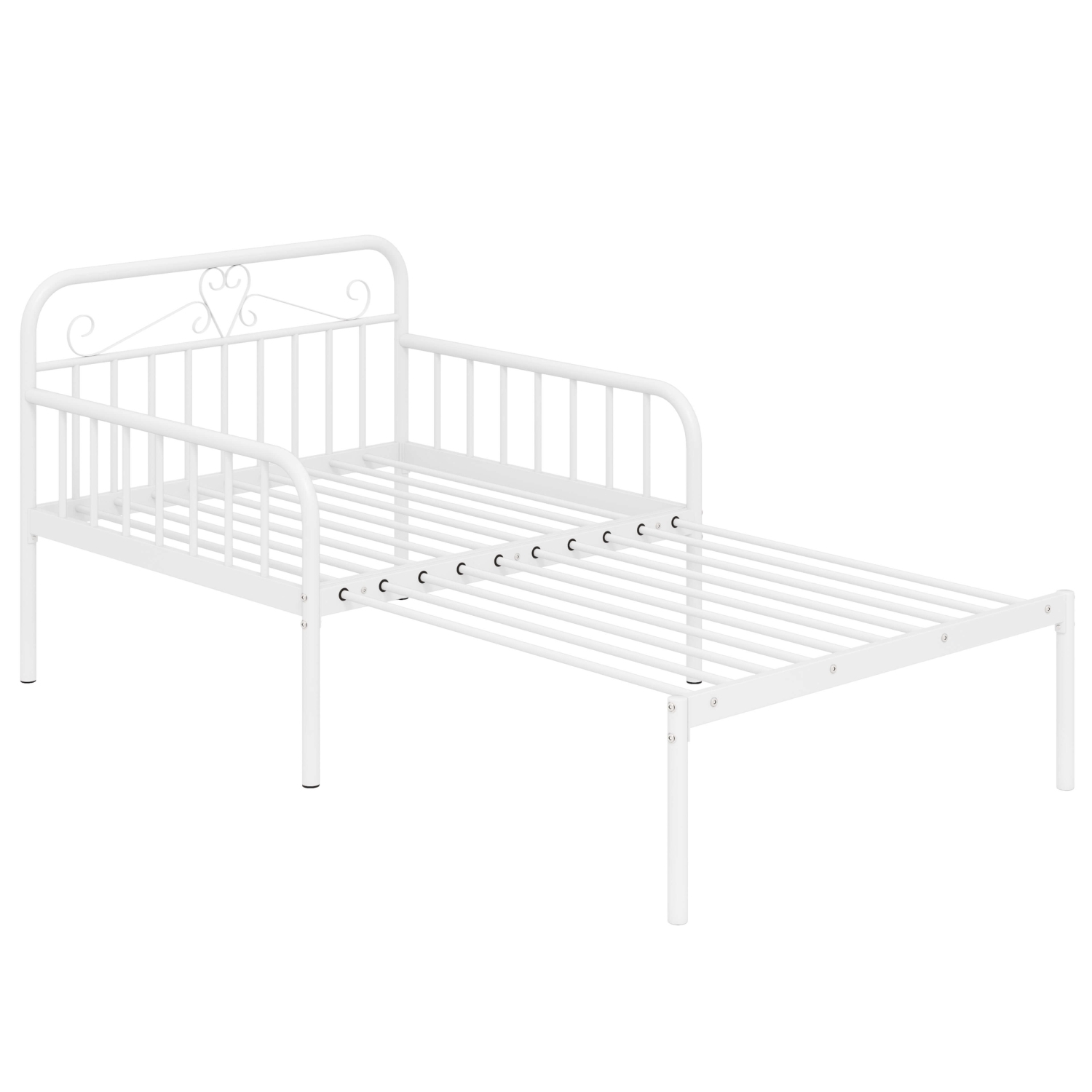 Costway Metal Daybed Extendable Daybed to Twin Size Bed Heavy Duty Slats Support Sofa Bed Black/White