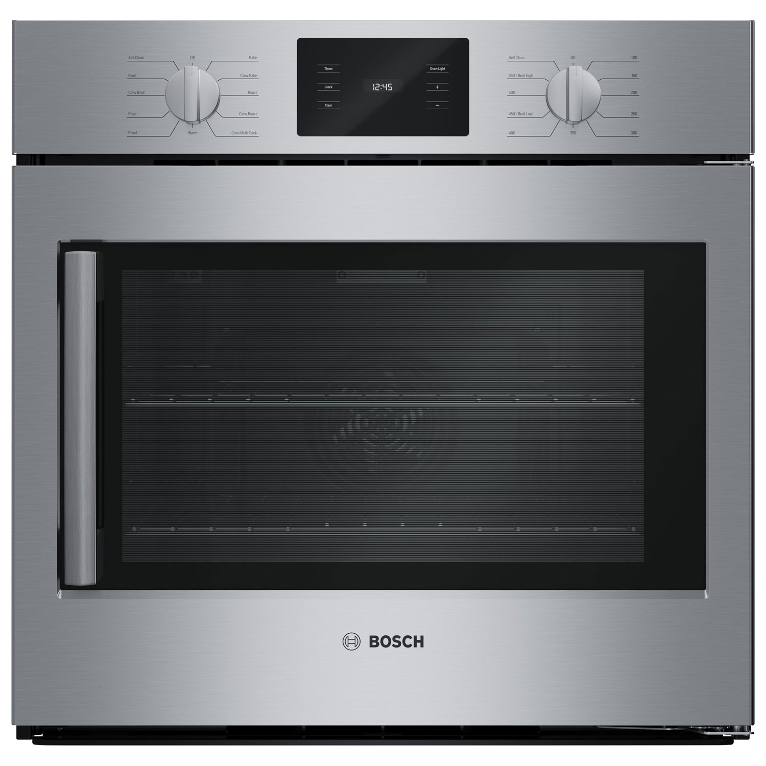 Four mural combiné électrique à convection véritable 4,6 pi³ 30 po de Bosch - Inox