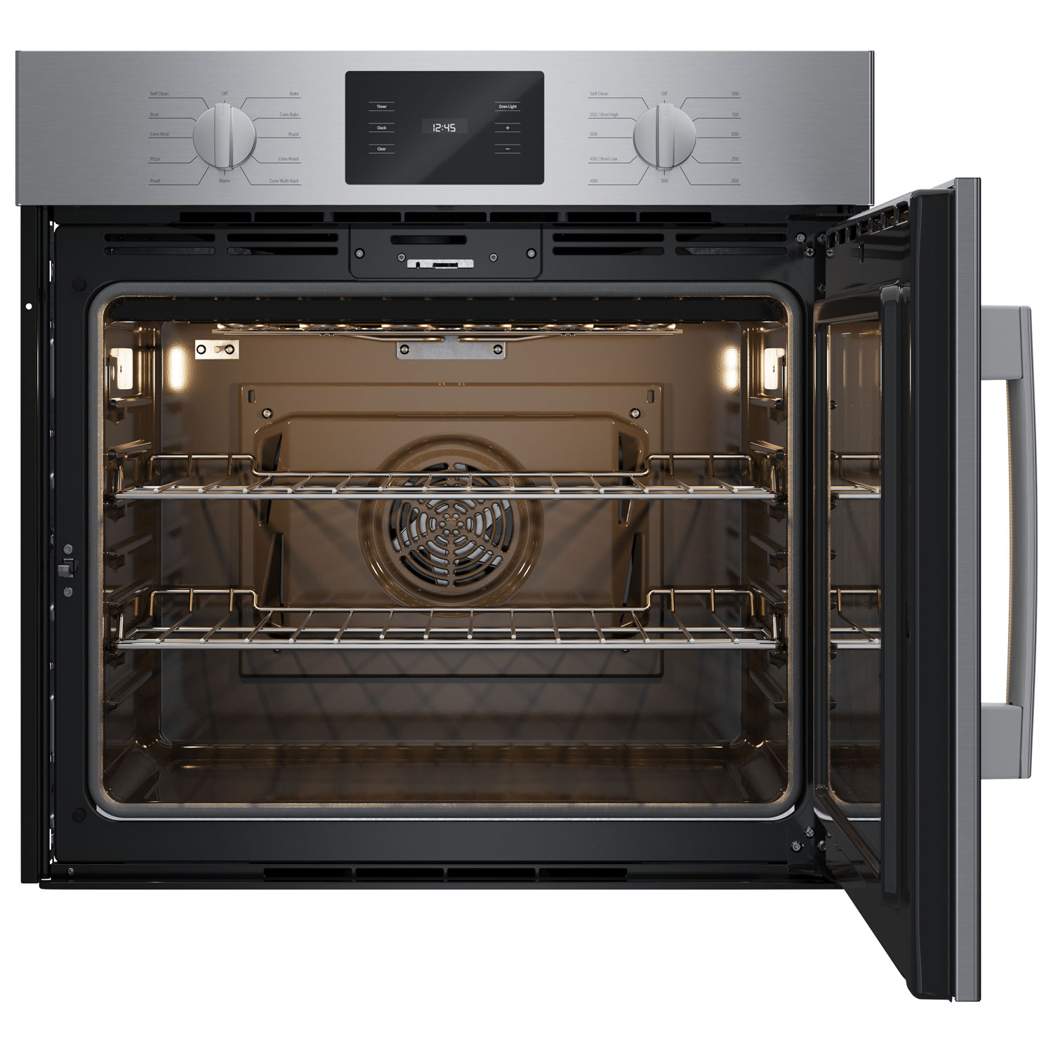 Four mural combiné électrique à convection véritable 4,6 pi³ 30 po de Bosch - Inox