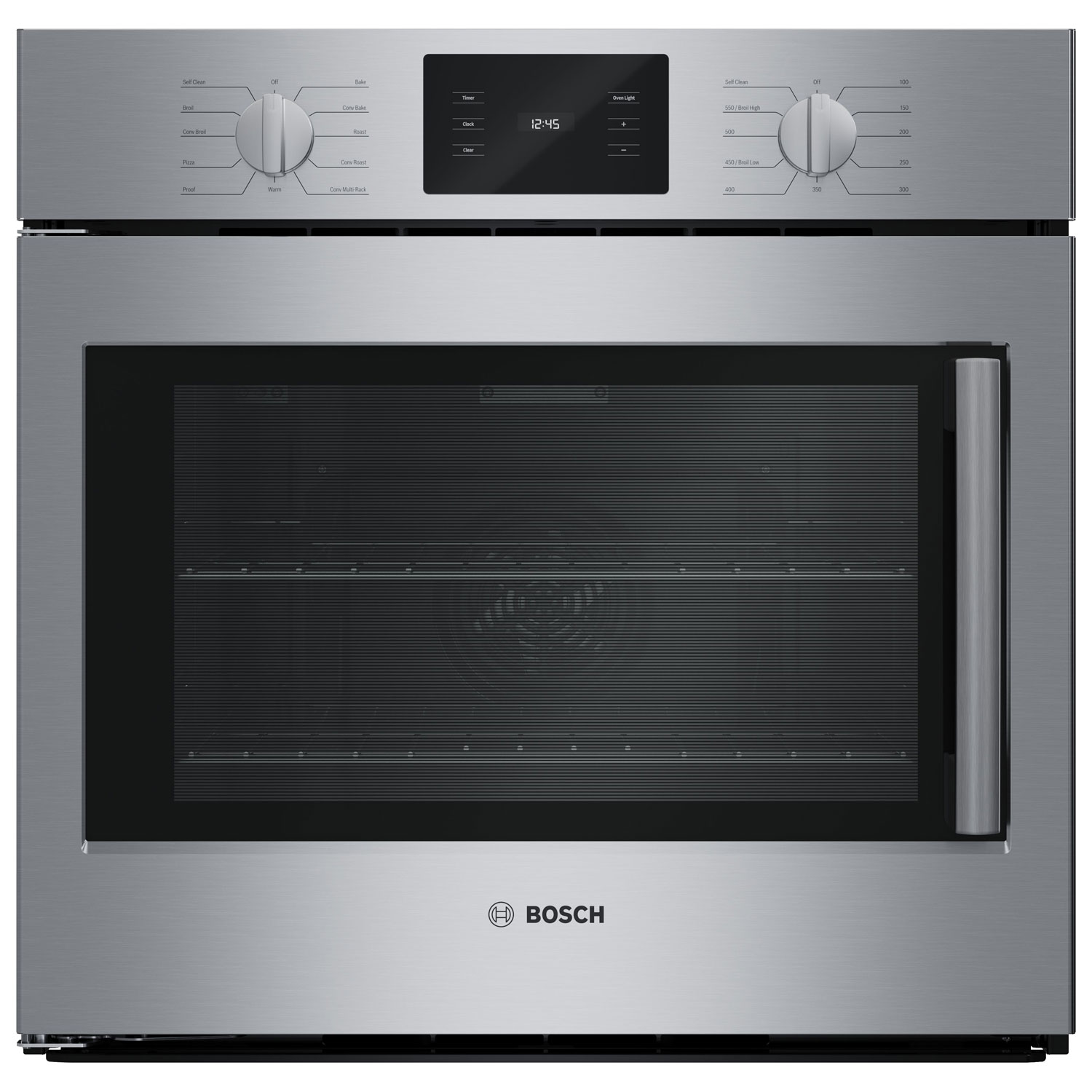 Four mural combiné électrique à convection véritable 4,6 pi³ 30 po de Bosch - Inox