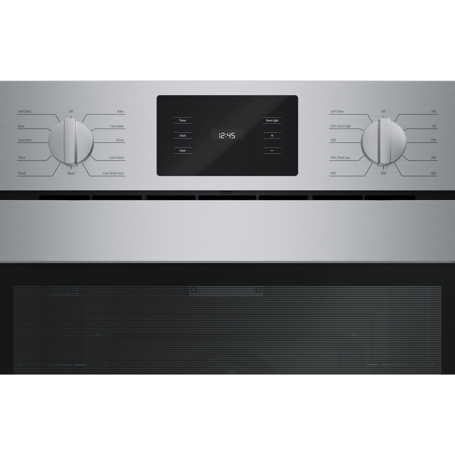Four mural combiné électrique à convection véritable 4,6 pi³ 30 po de Bosch - Inox