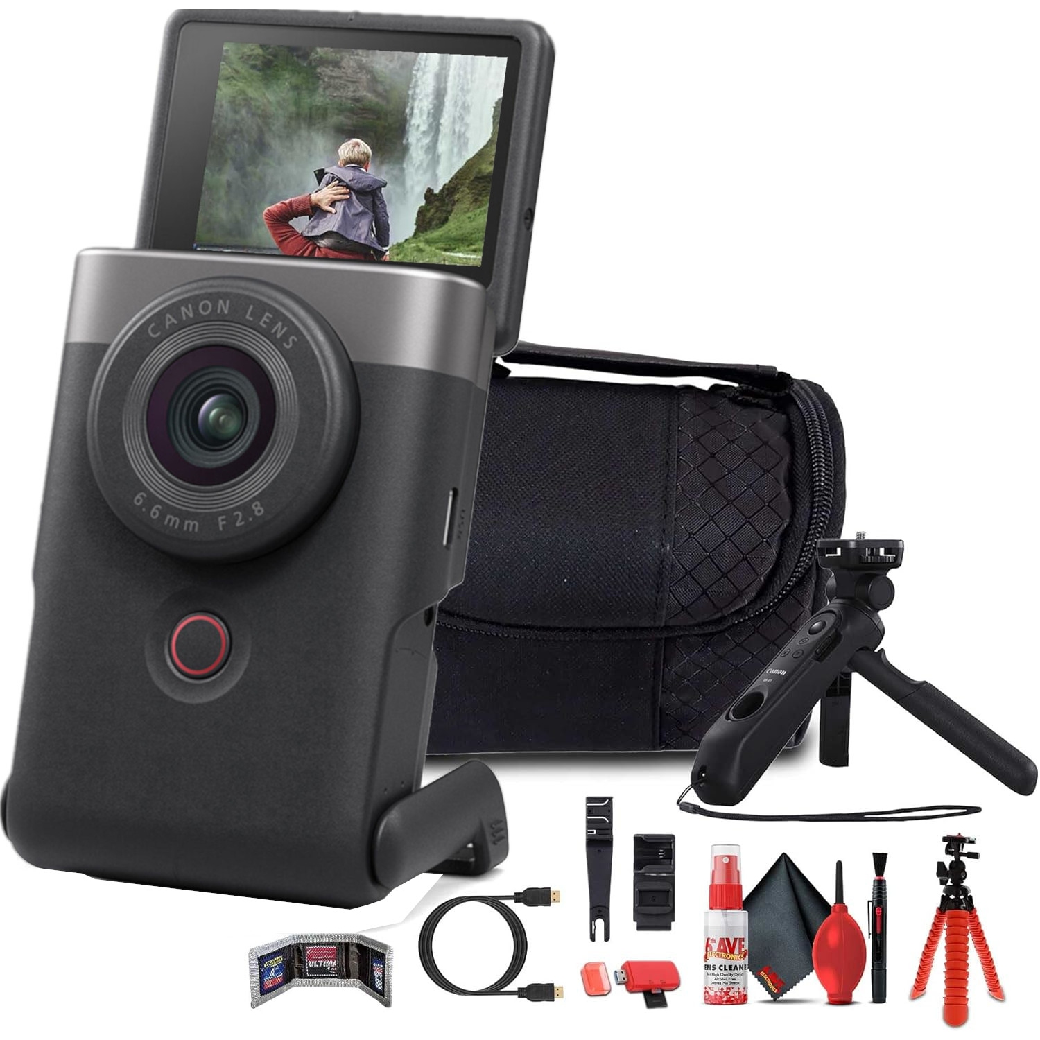 Canon PowerShot V10 Content Creator Compact Vlogging Camera + More