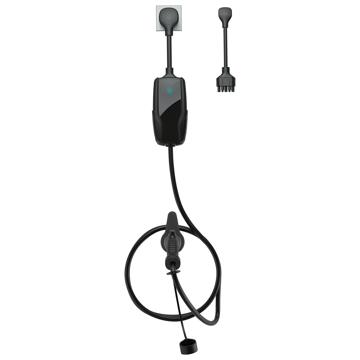 Chargeur de véhicule électrique intelligent portatif de niveau 2 de 32 A Flex-AC Elite de Pion Power - Noir