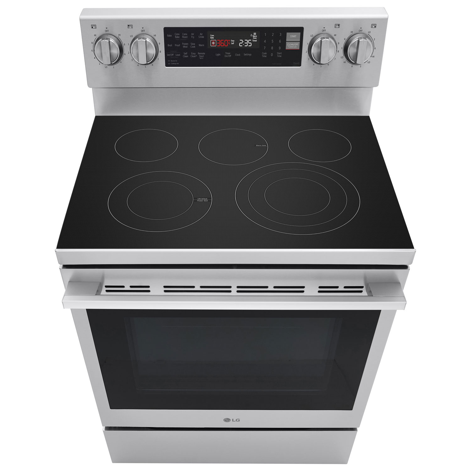 LG 30" 6.3 Cu. Ft. True Convection 5-Element Freestanding Electric Air Fry Range - Stainless Steel