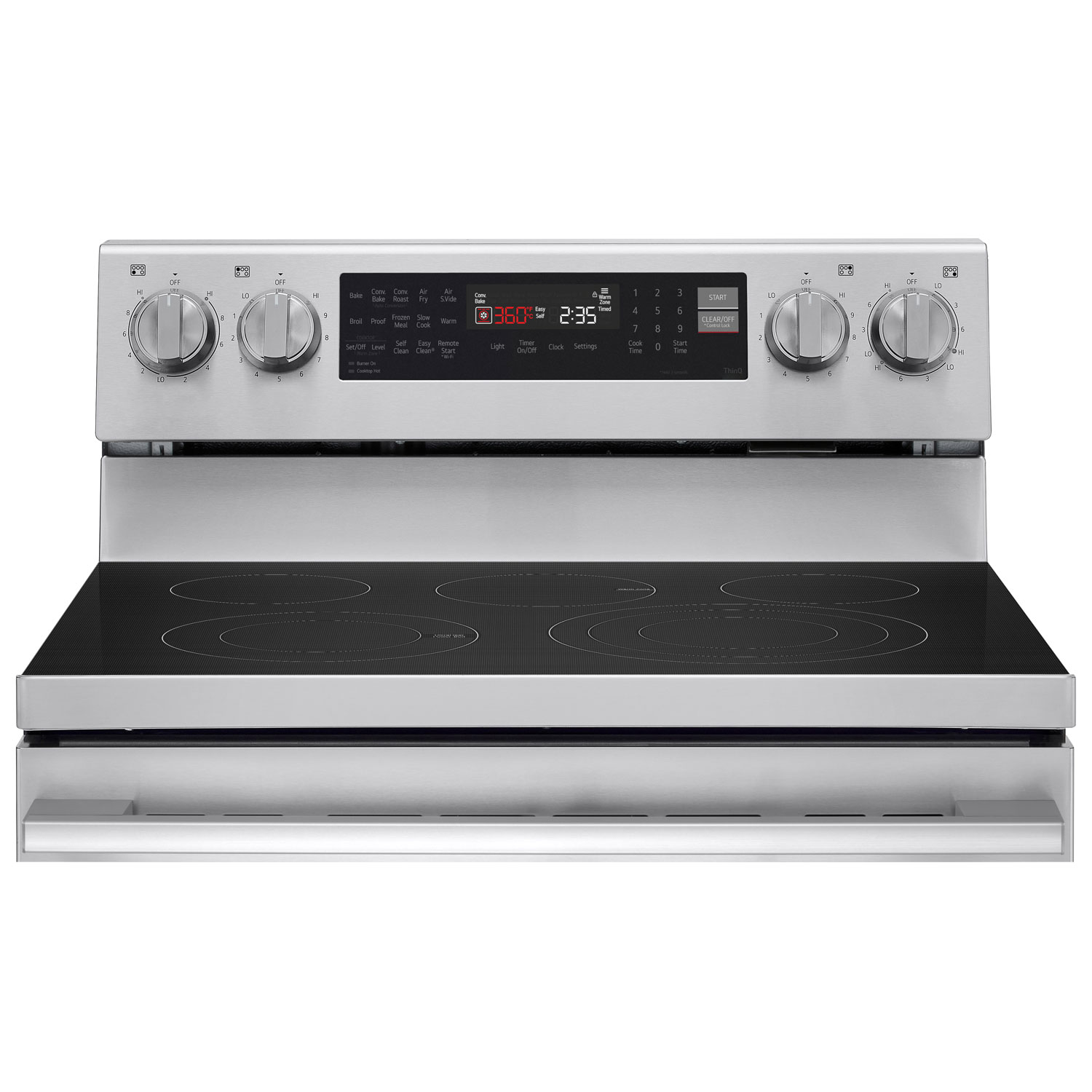 LG 30" 6.3 Cu. Ft. True Convection 5-Element Freestanding Electric Air Fry Range - Stainless Steel