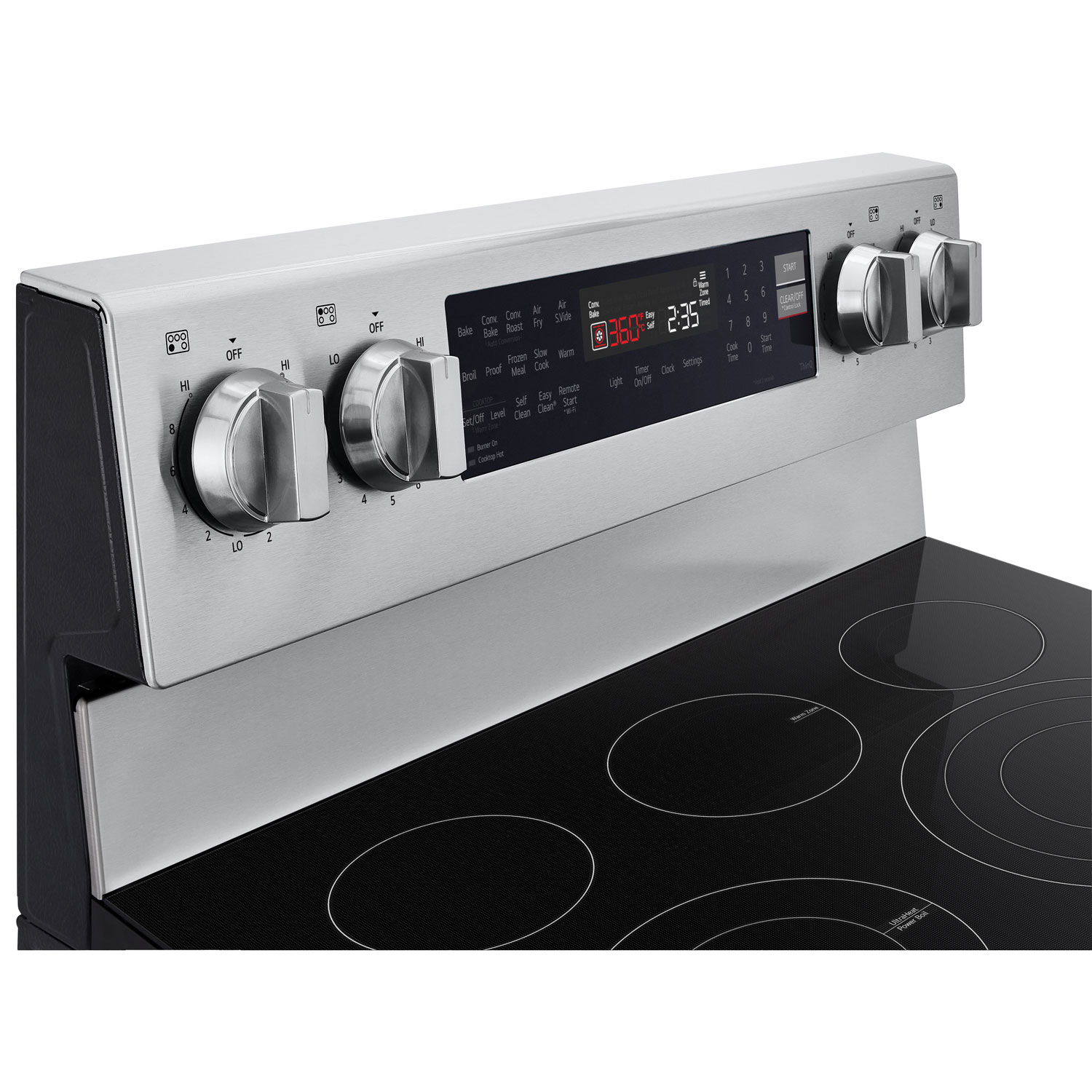 LG 30" 6.3 Cu. Ft. True Convection 5-Element Freestanding Electric Air Fry Range - Stainless Steel