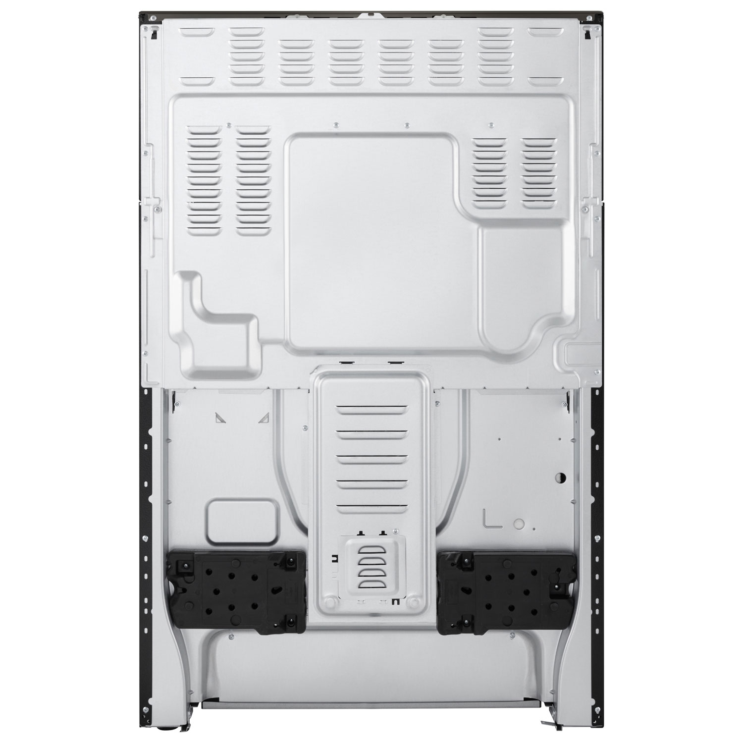 Cuisinière électrique autonome à 5 éléments avec convection véritable et friture à air chaud 6,3 pi³ 30 po de LG - Inox noir