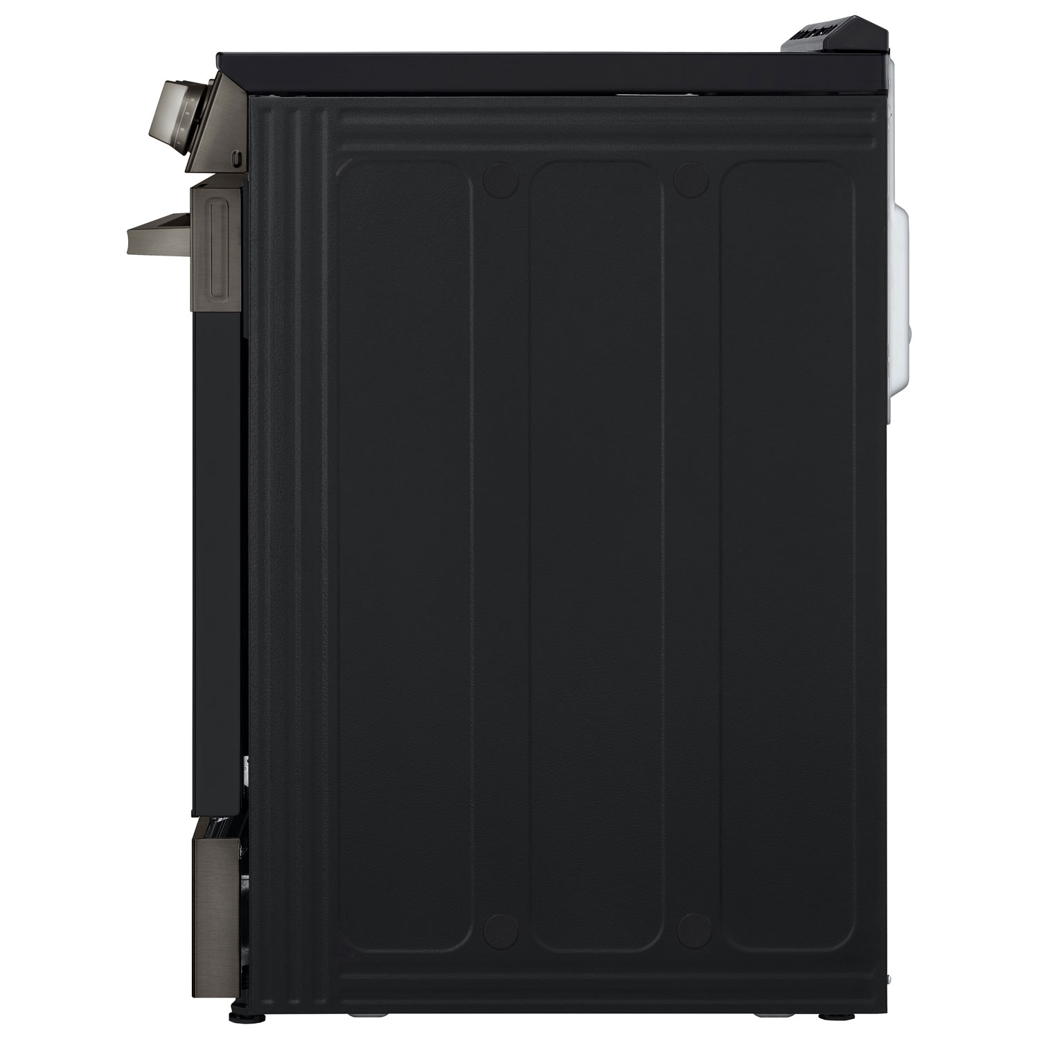 LG 30" 6.3 Cu. Ft. Fan Convection 5-Element Slide-In Electric Air Fry Range - Black Stainless Steel