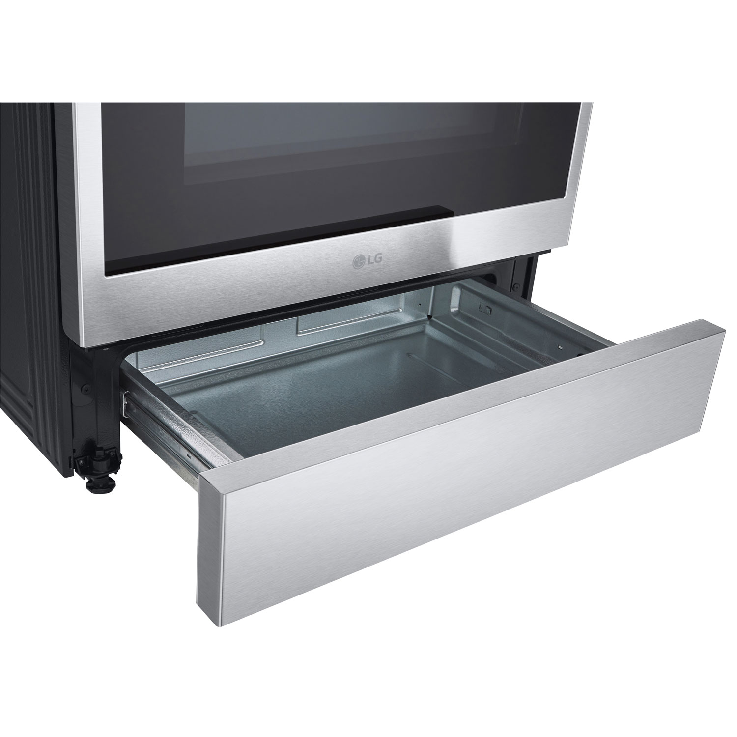 Cuisinière électrique encastrable à 5 éléments avec convection véritable et friture à l'air 6,3 pi³ 30 po de LG - Inox