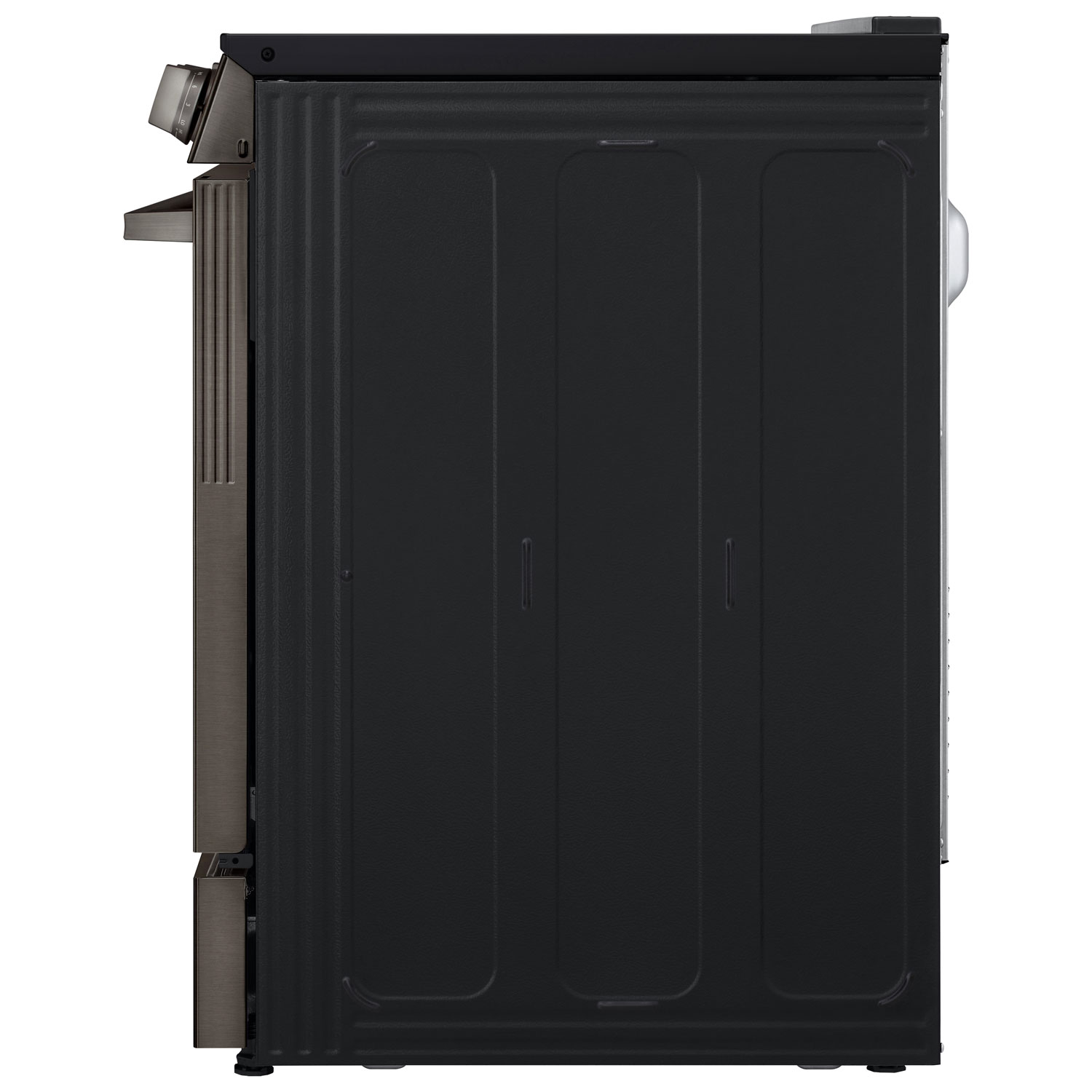 LG 30" 6.3 Cu. Ft. True Convection 5-Element Slide-In Electric Air Fry Range - Black Stainless Steel