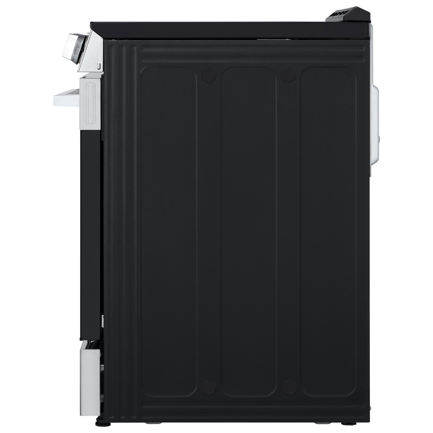 LG 30" 6.3 Cu. Ft. Fan Convection 5-Element Slide-In Electric Air Fry Range - Black Stainless Steel