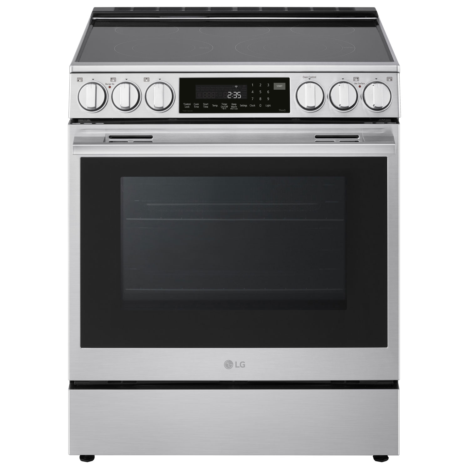 LG 30" 6.3 Cu. Ft. True Convection 5-Element Slide-In Electric Air Fry Range - Stainless Steel
