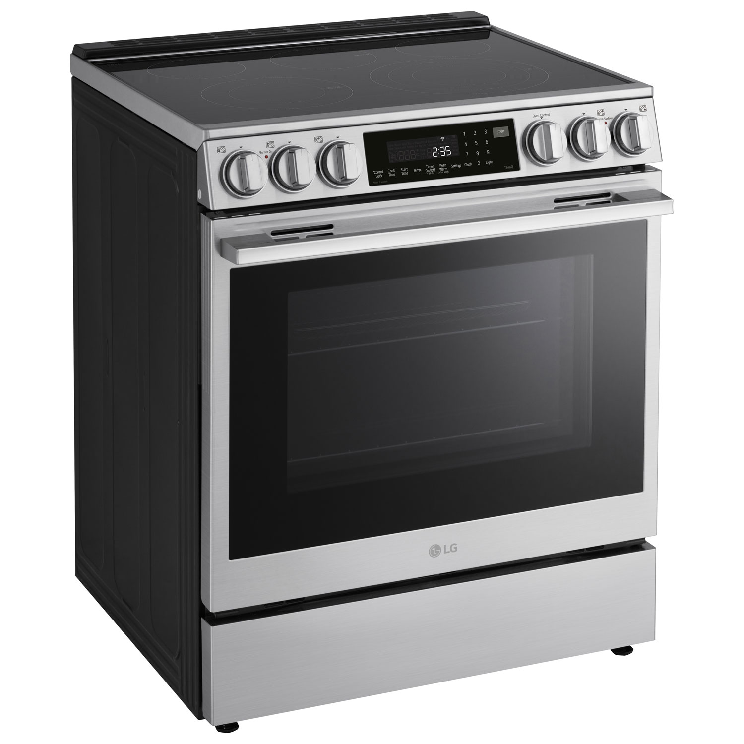 LG 30" 6.3 Cu. Ft. True Convection 5-Element Slide-In Electric Air Fry Range - Stainless Steel